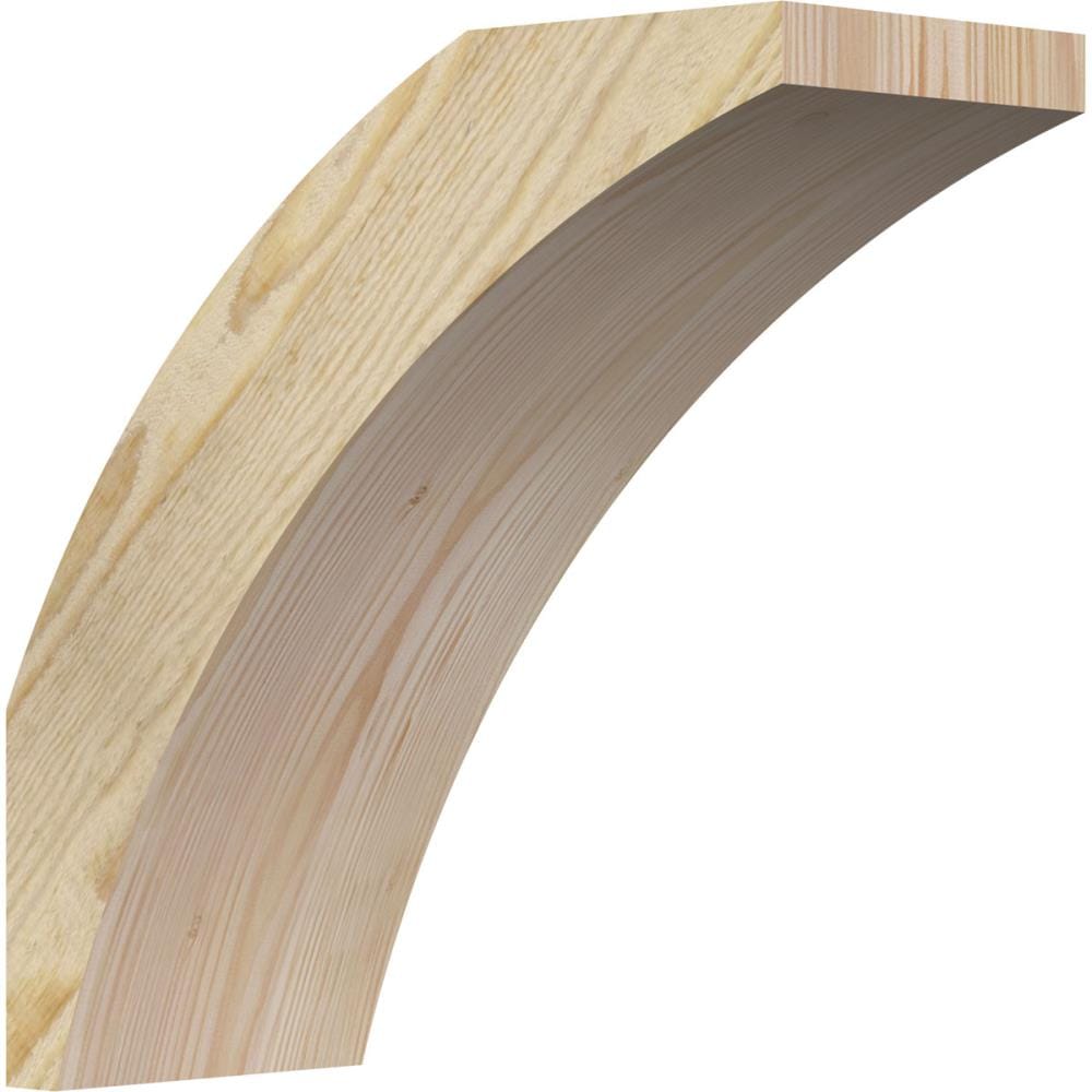 Ekena Millwork BRC06X14X14THR00RDF 6-in x 14-in x 14-in Douglas Fir Unfinished Wood Thorton Rough Sawn Knee Brace