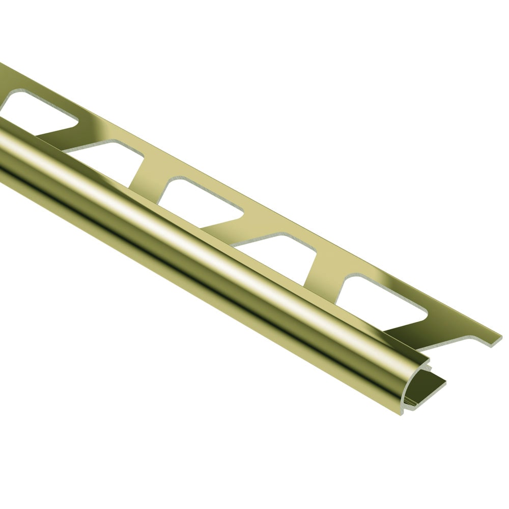 Schluter Systems RO80AMG Rondec 0.313-in W x 98.5-in L Polished brass anodized aluminum Aluminum Bullnose Tile Edge Trim