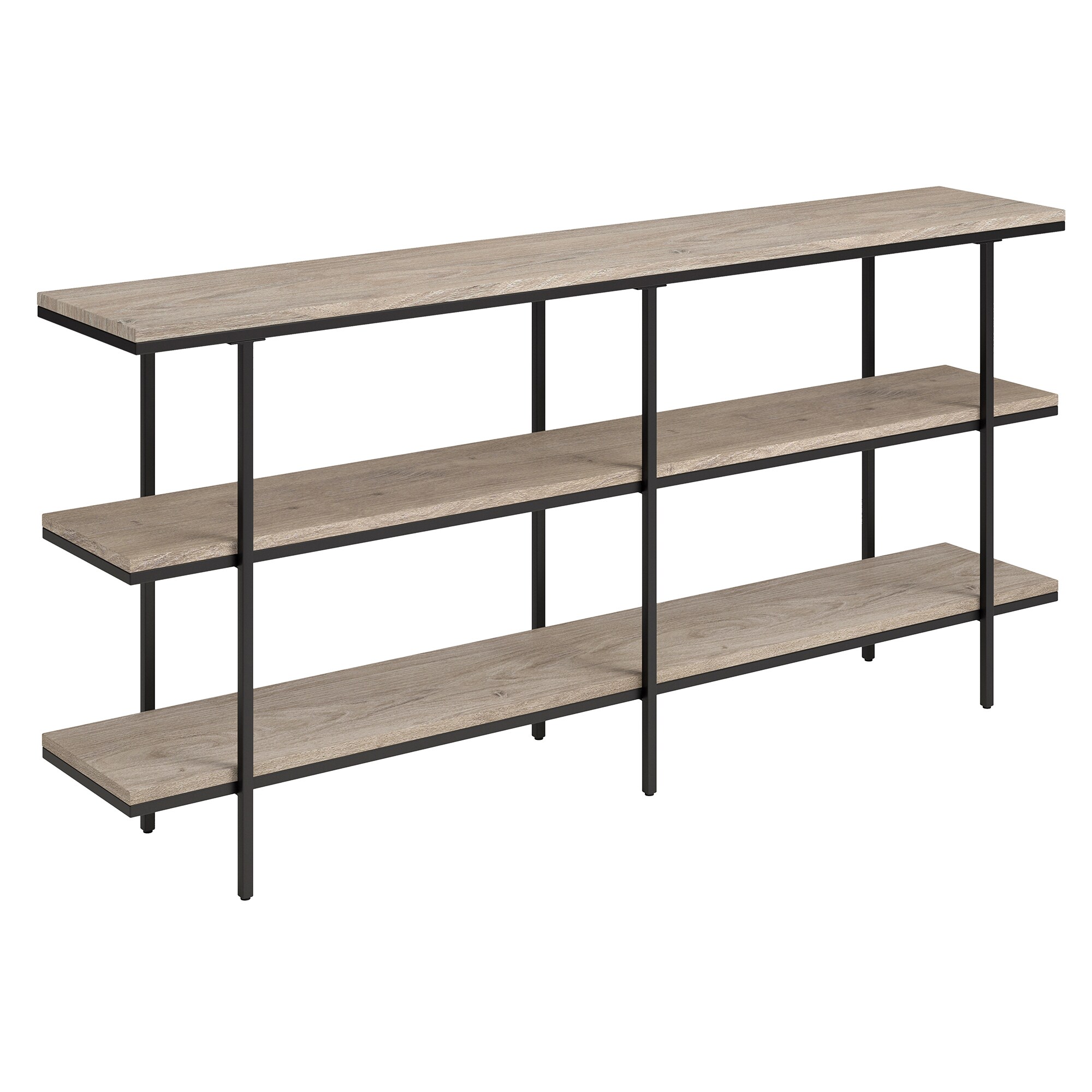 Hailey Home AT1342 Harper Industrial Antiqued Gray Oak Console table