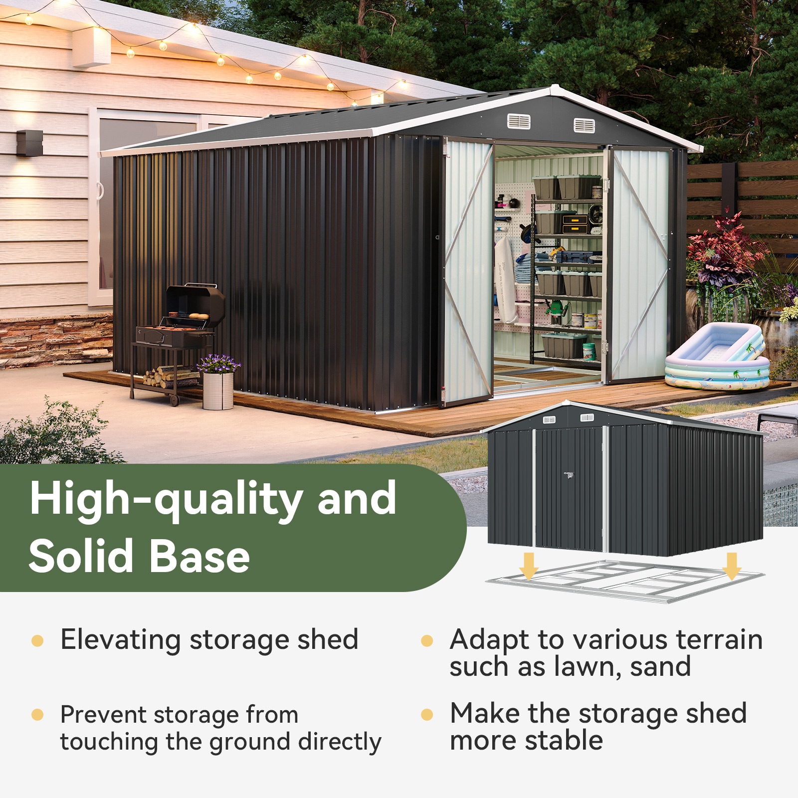 AOXUN AX-42834B Metal-Storage-Buildings-Sheds - View #4