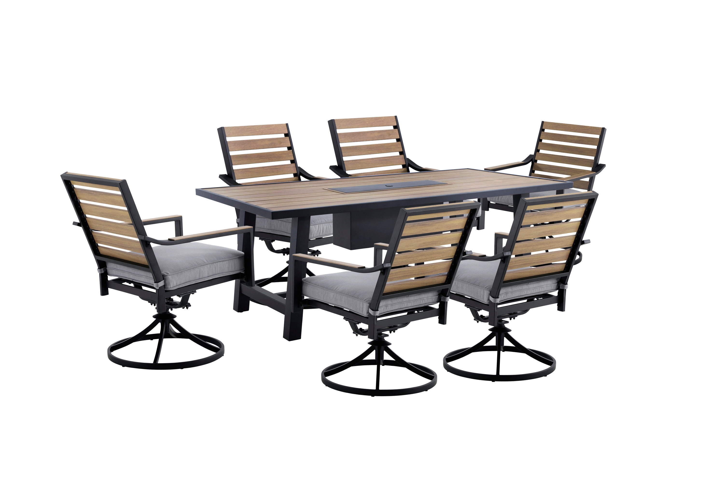 Roth Fairway Oaks 7 Piece Patio Dining, Outdoor Furniture Set With Swivel Chairs