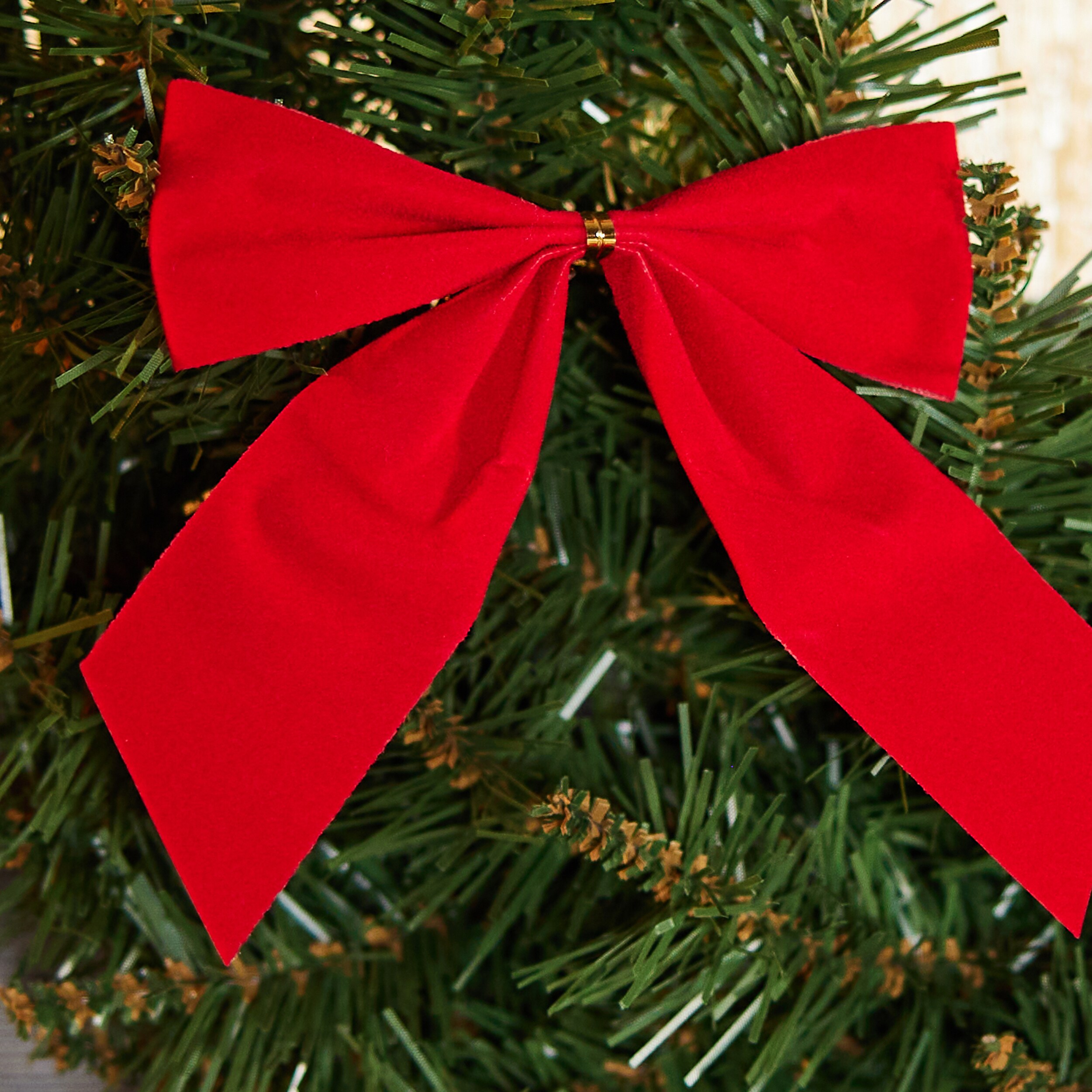 Holiday Living 12-in W x 17-in H Velvet Red Bow at