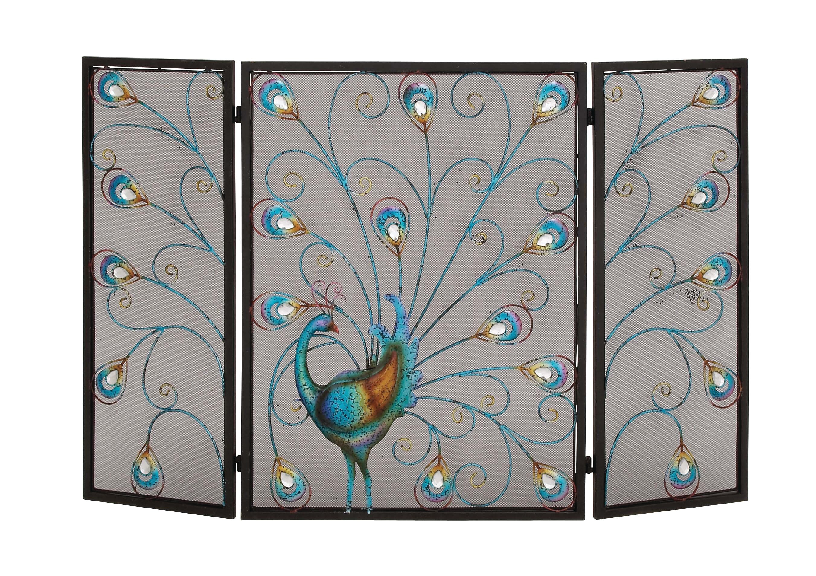 Grayson Lane Multi Colored Metal Eclectic Fireplace Screen 32 x 48 x 1 55275 Uae Electronic uaeelectronic.com