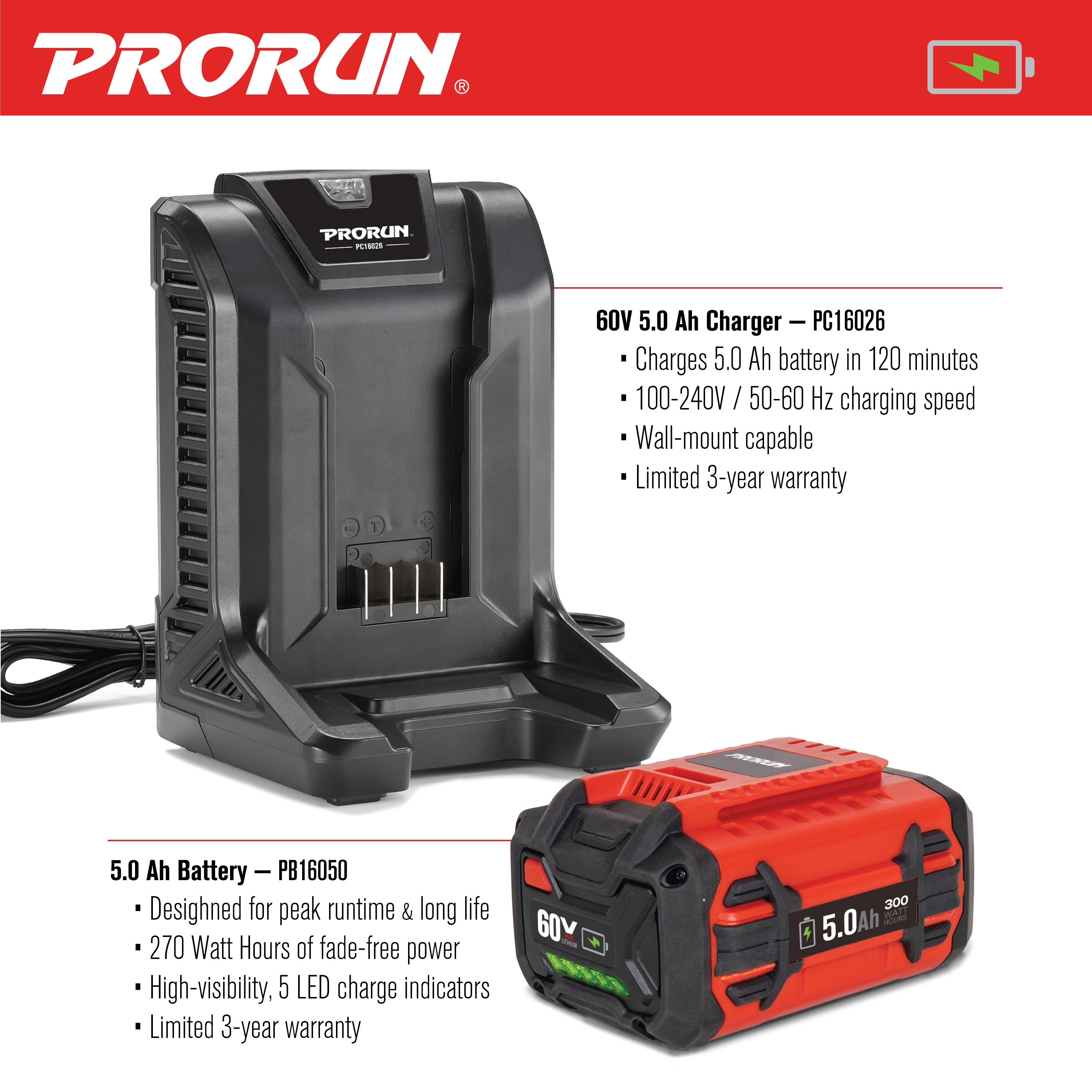 PRORUN PBL260H Cordless-Electric-Blowers - View #7