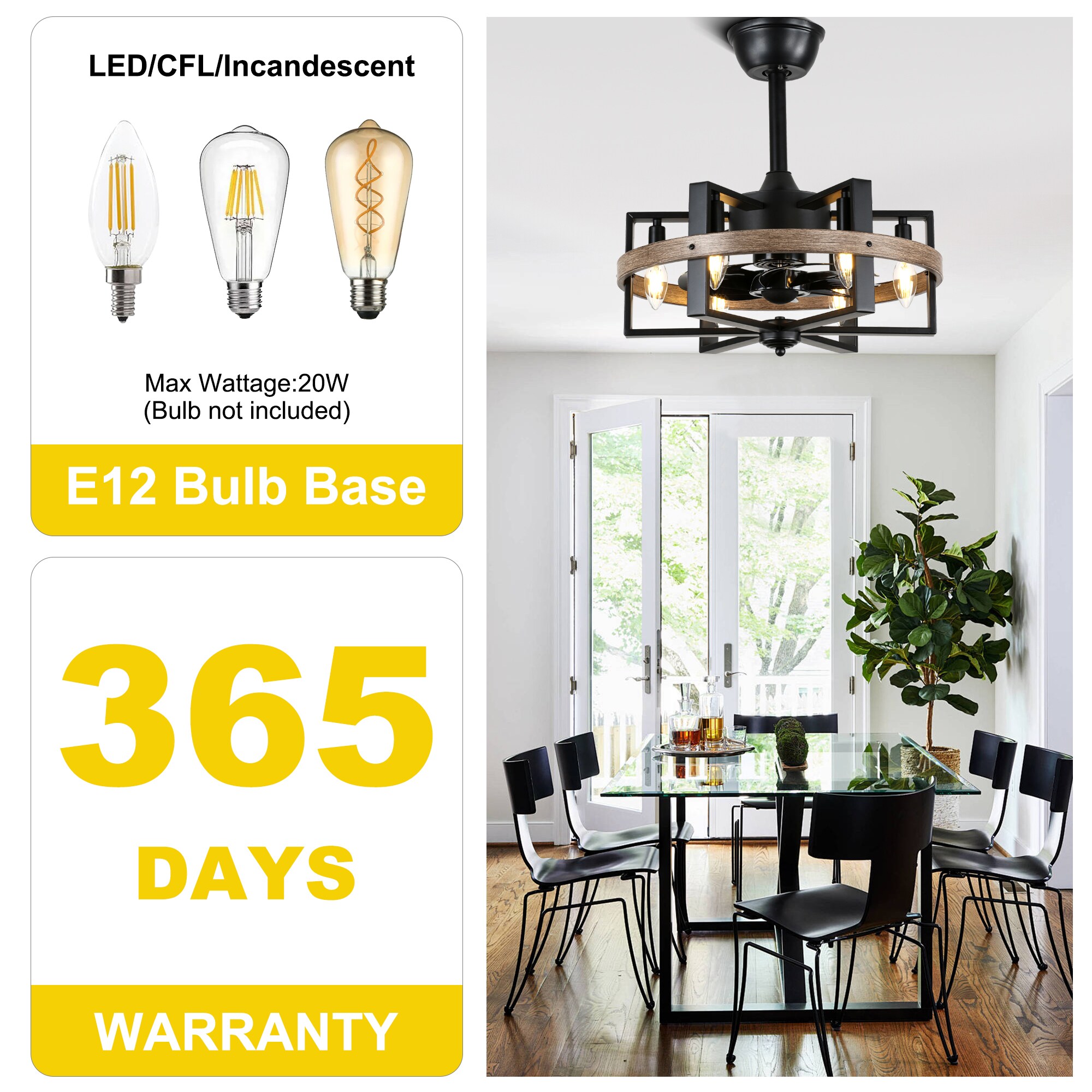 Oaks Decor BD1811OKEL-BR Ceiling-Fans - View #5