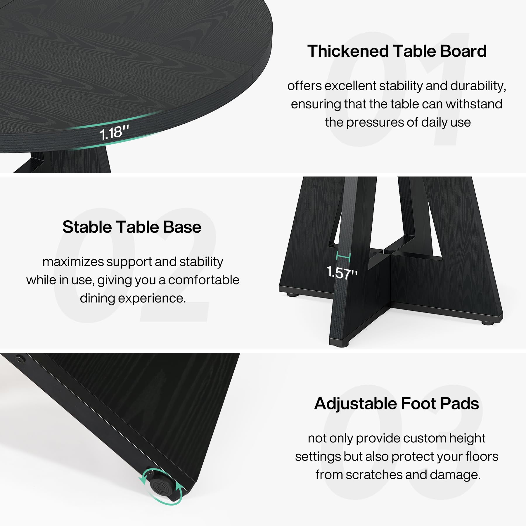 Tribesigns LWFD-XK00741 Dining-Tables - View #5
