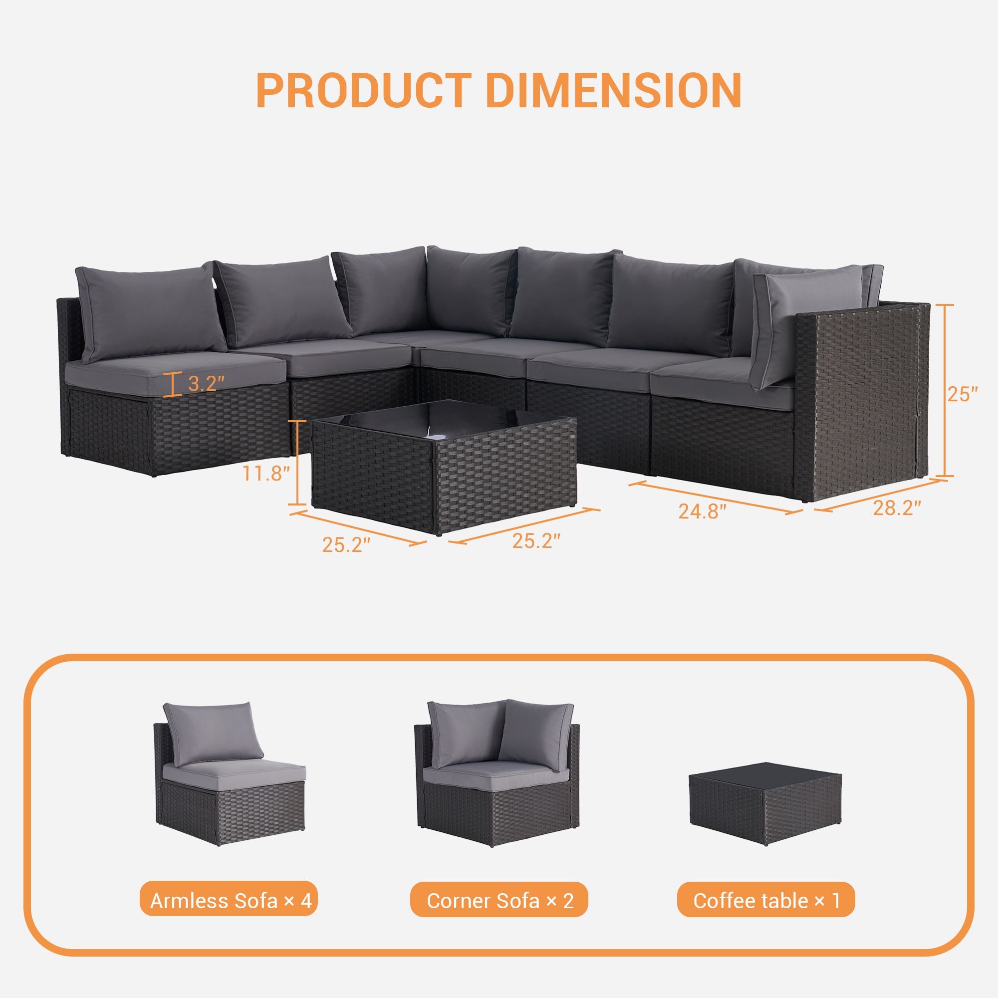SANSTAR L-WS704-LY-V1 Patio-Conversation-Sets - View #2