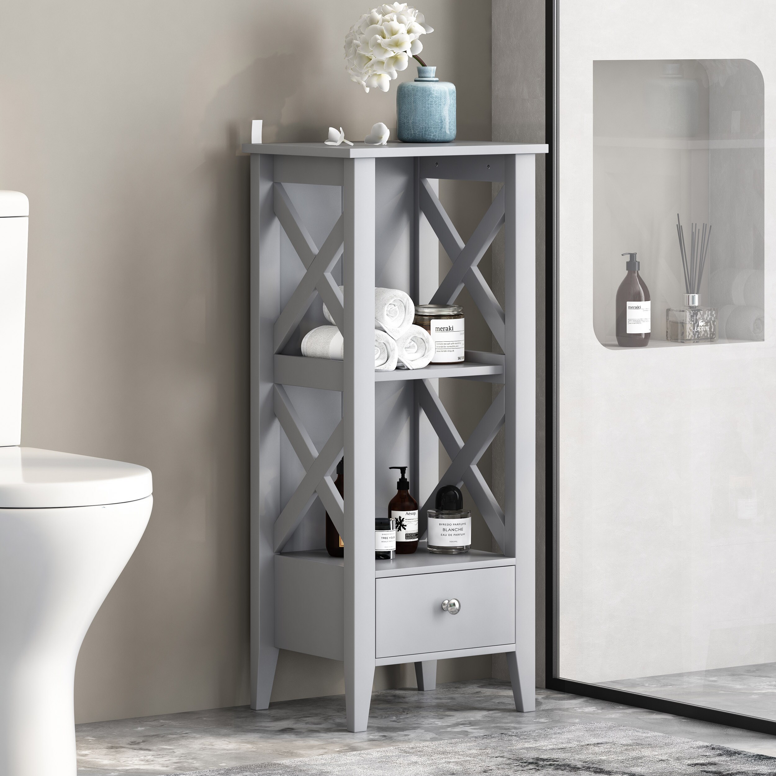 AAZJ NBO-70697GRY Linen-Cabinets - View #3