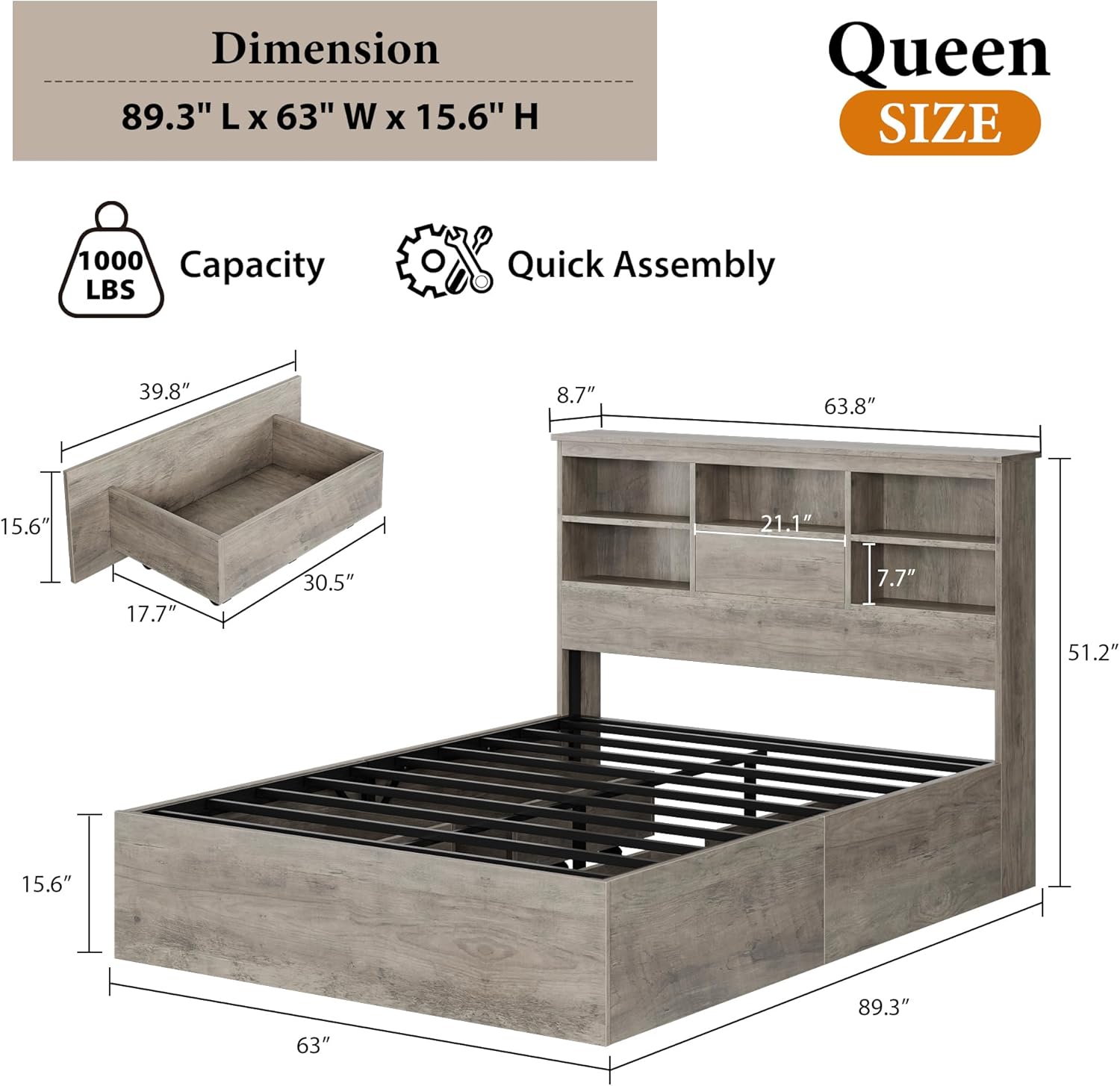 Qeetex LHF-BED-PHO-15IZPDQU beds - View #3