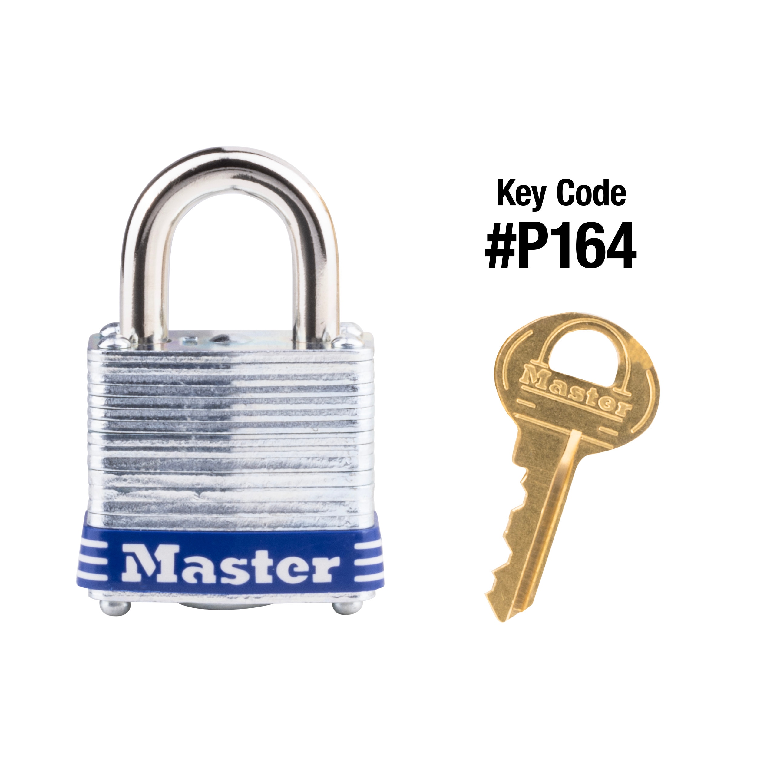 (Keyed Alike to #P164) 9/16-in Shackle x 1.263-in Width Steel Keyed Padlock | - Master Lock 7KA-P164
