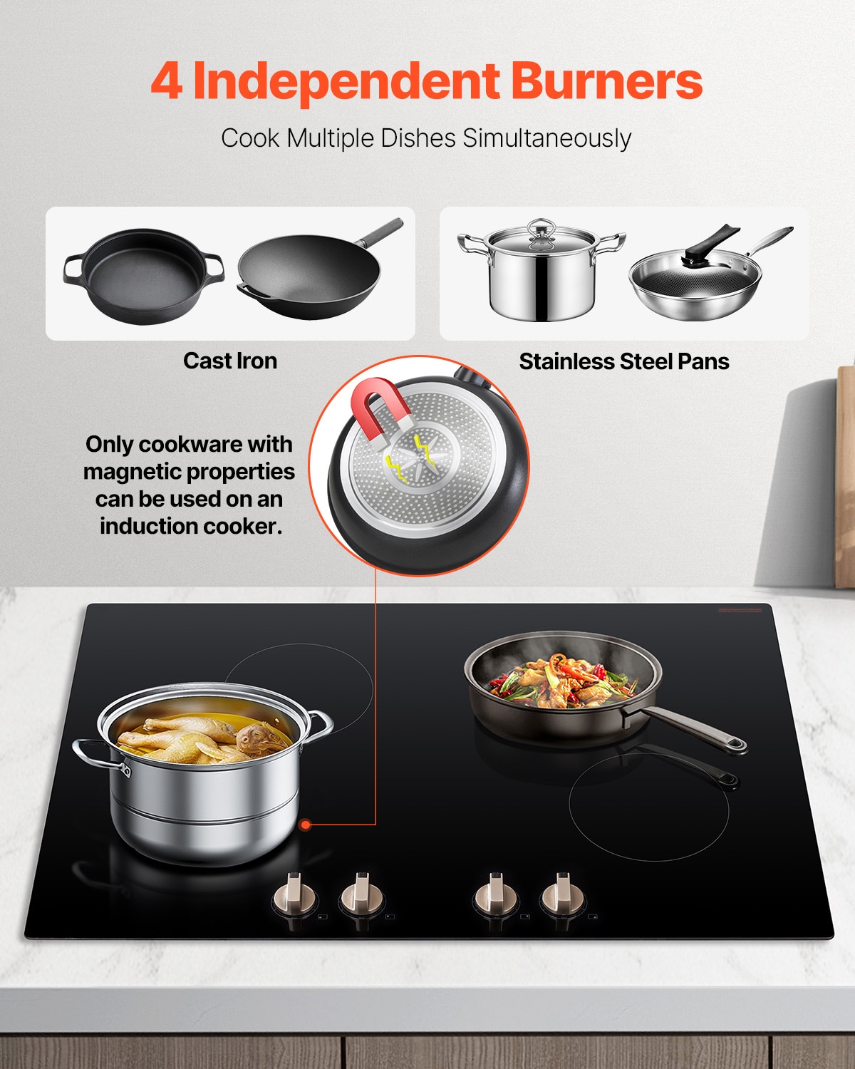 VEVOR NQDCL4GXN600I3GTYV4 Induction-Cooktops - View #3