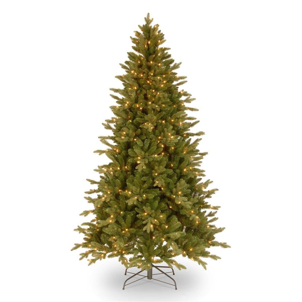 National Tree Company 6.5-ft Spruce Pre-lit Artificial Christmas Tree ...