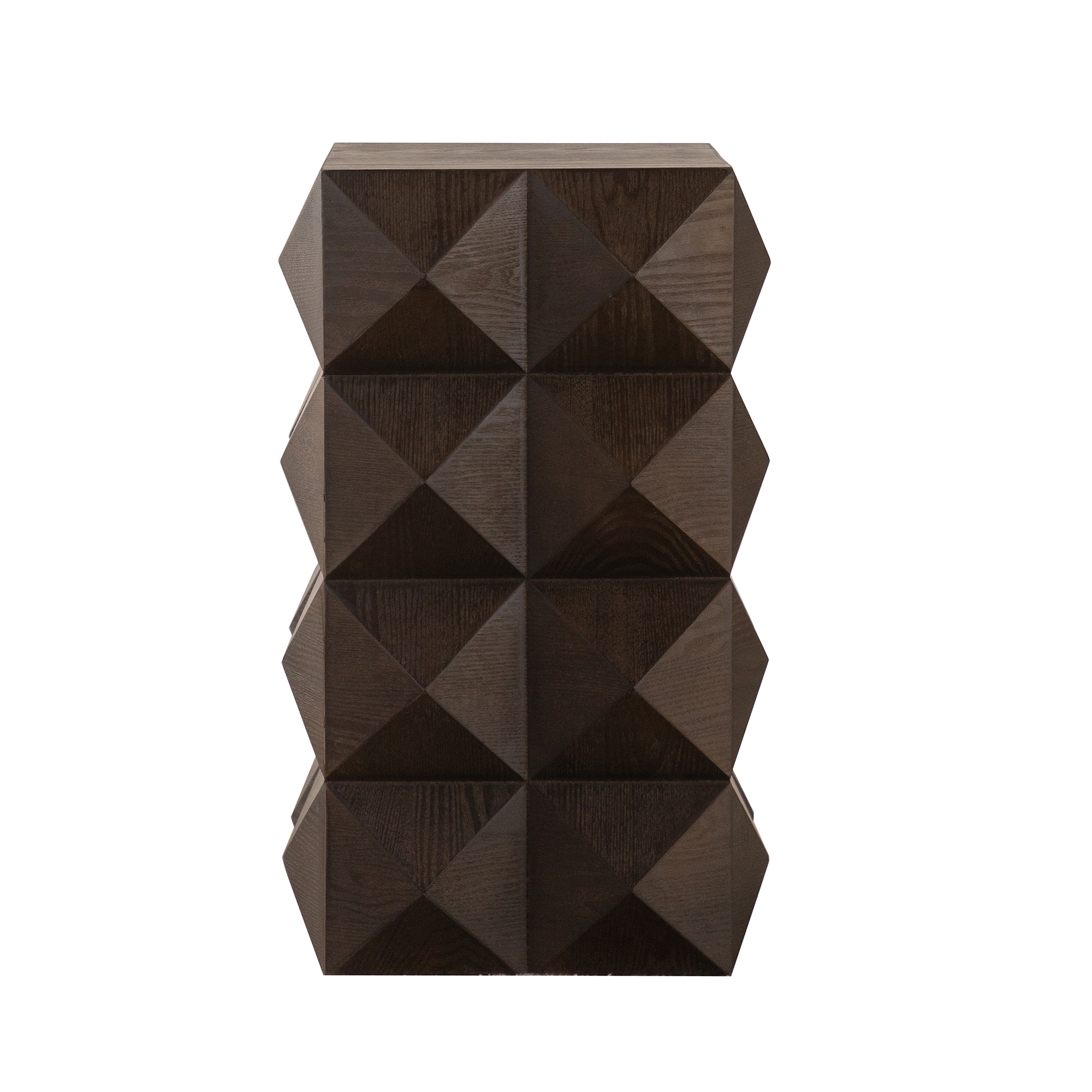 SINOFURN SYB930009WD 11.8-in W x 23.6-in H Brown MDF Rectangular Rustic End Table