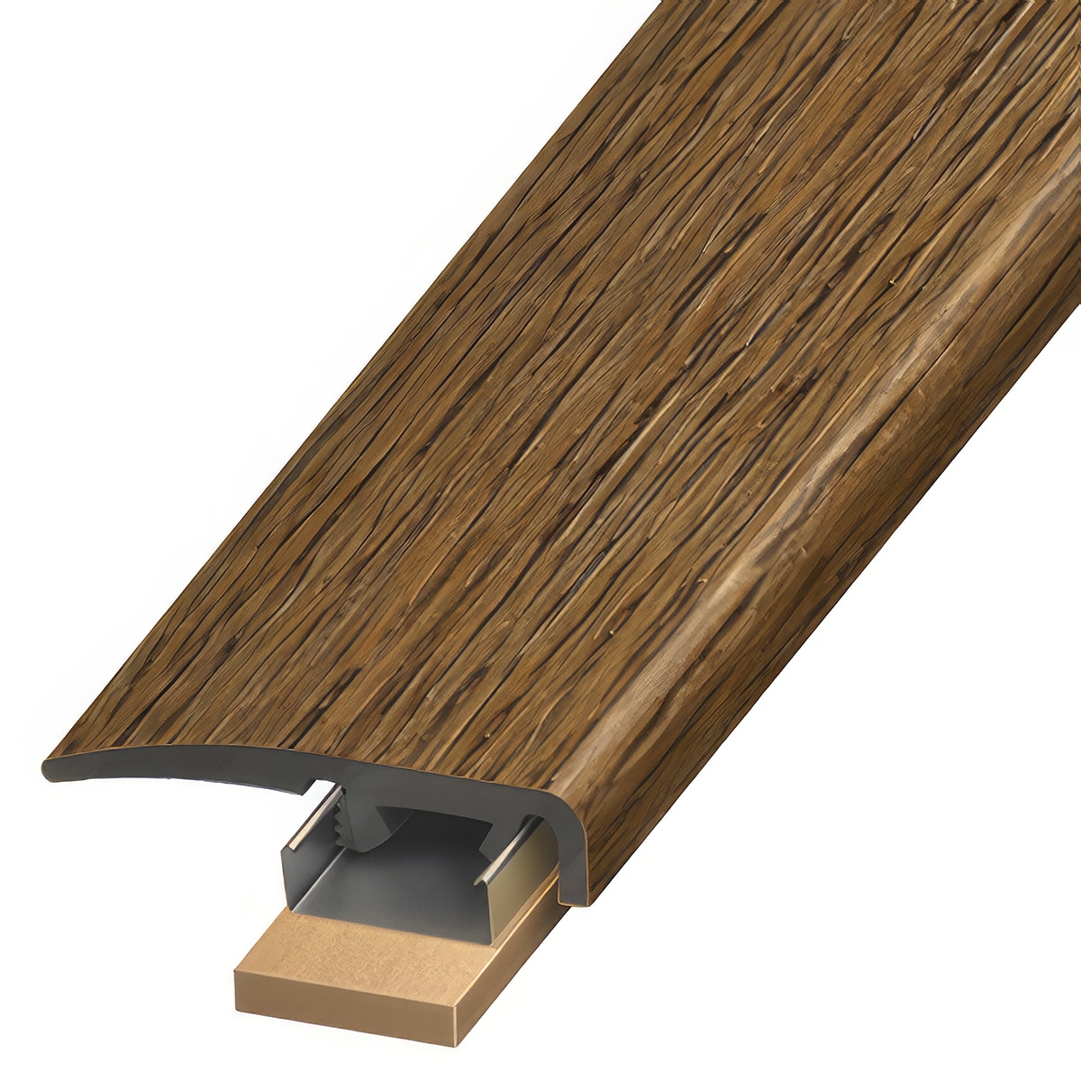 Versatrim SCAP-114880 SoundTrack GlueCore Lucida-SoundTrack GlueCore-Woodmere 0.3125-in T x 1.375-in W x 94-in L PVC End cap