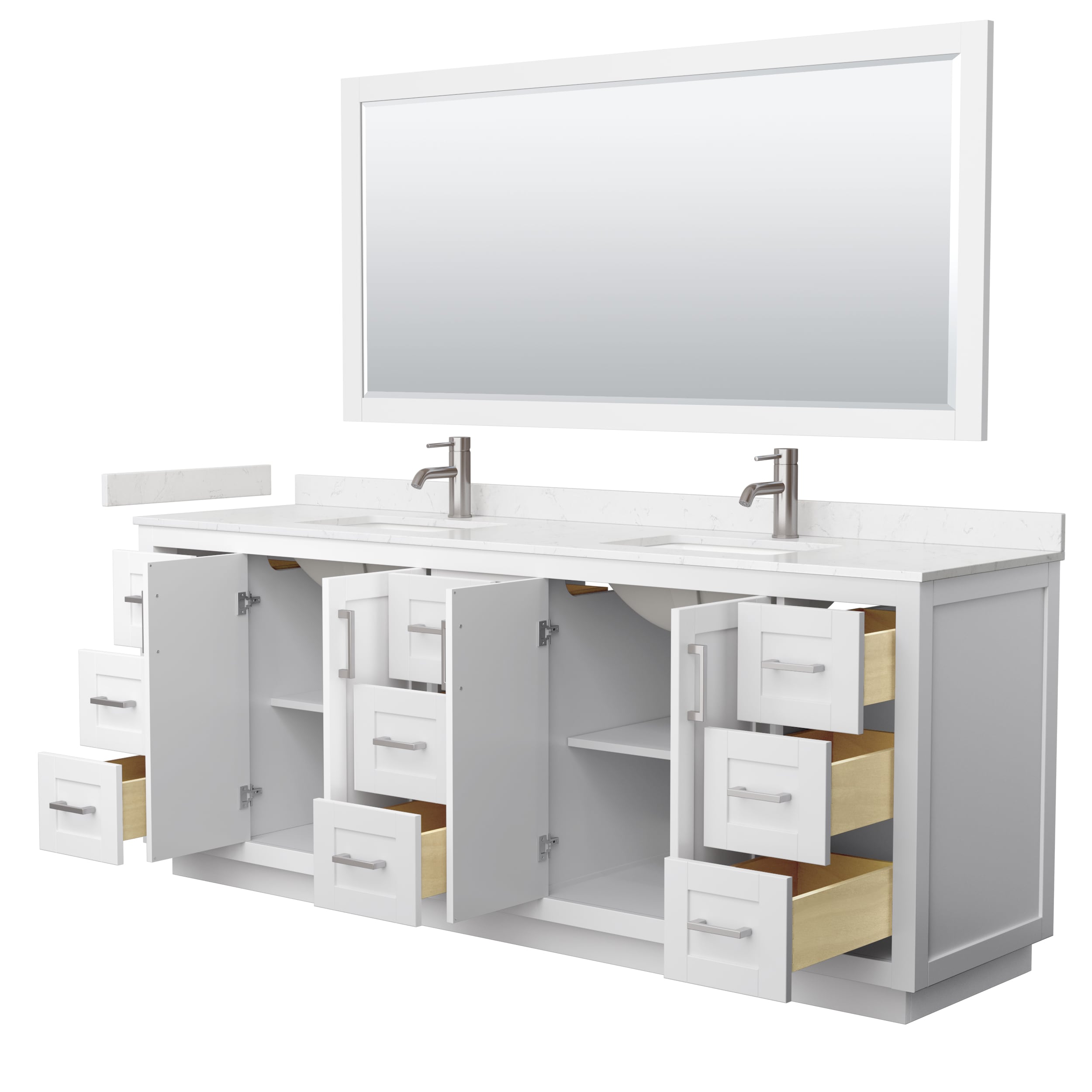 Wyndham Collection WCF292984DWHC2UNSM70 Bath-Vanity-Combo - View #3