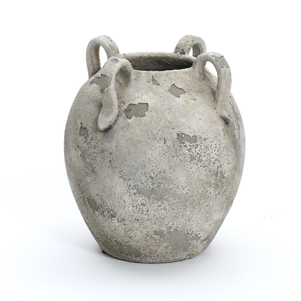 LuxenHome WHD2195 Gray Clay Modern Vase