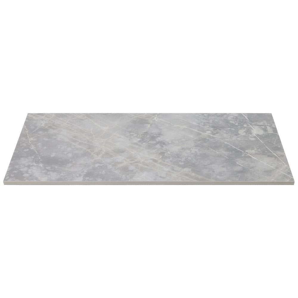 Grace 12" x 24" Matte Gray Porcelain Marble Look Tile