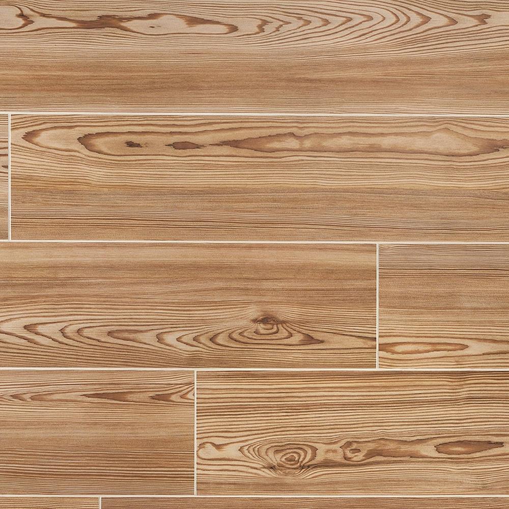 Ivy Hill Tile Mulberry 6-Pack Walnut 8-in x 48-in Matte Porcelain Wood Look Floor and Wall Tile