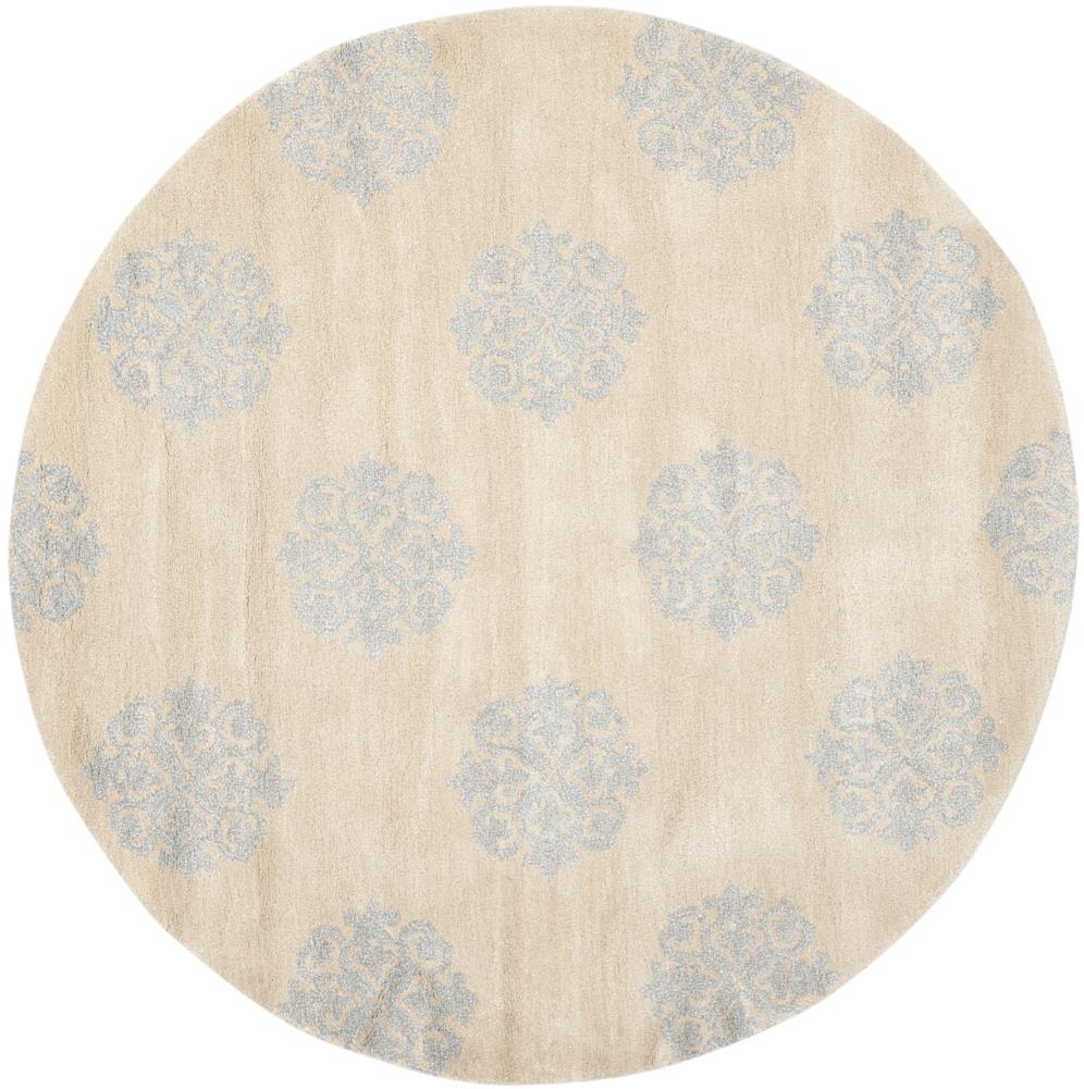 Safavieh SOH424D-8R Soho Thomas 8 x 8 (ft) Tufted Wool Beige Round Indoor Abstract Area rug