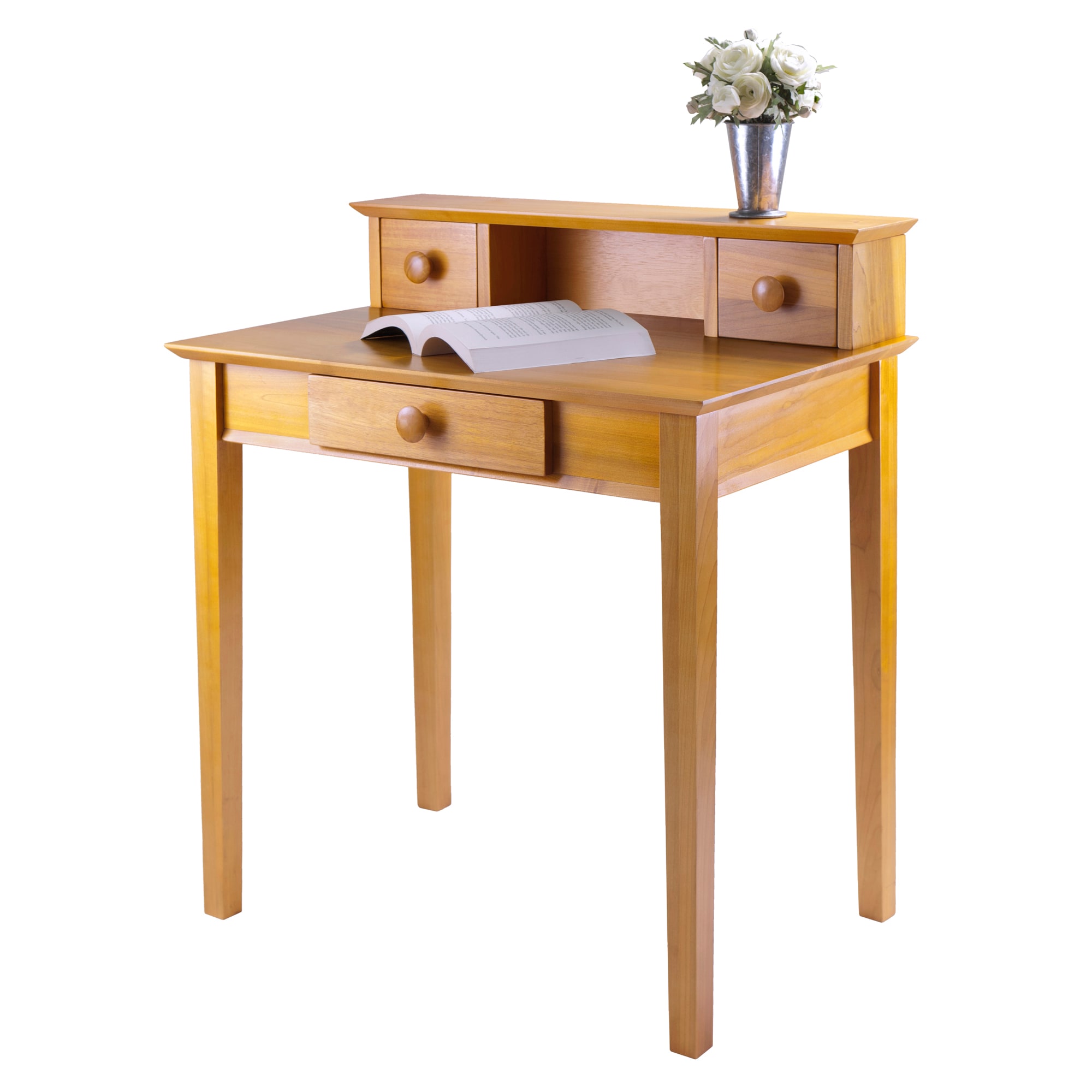 Custom Decor heesham Wood Study Table with Drawer Storage Solid Wood  Writing Table Computer Desk for Home Office Living Room