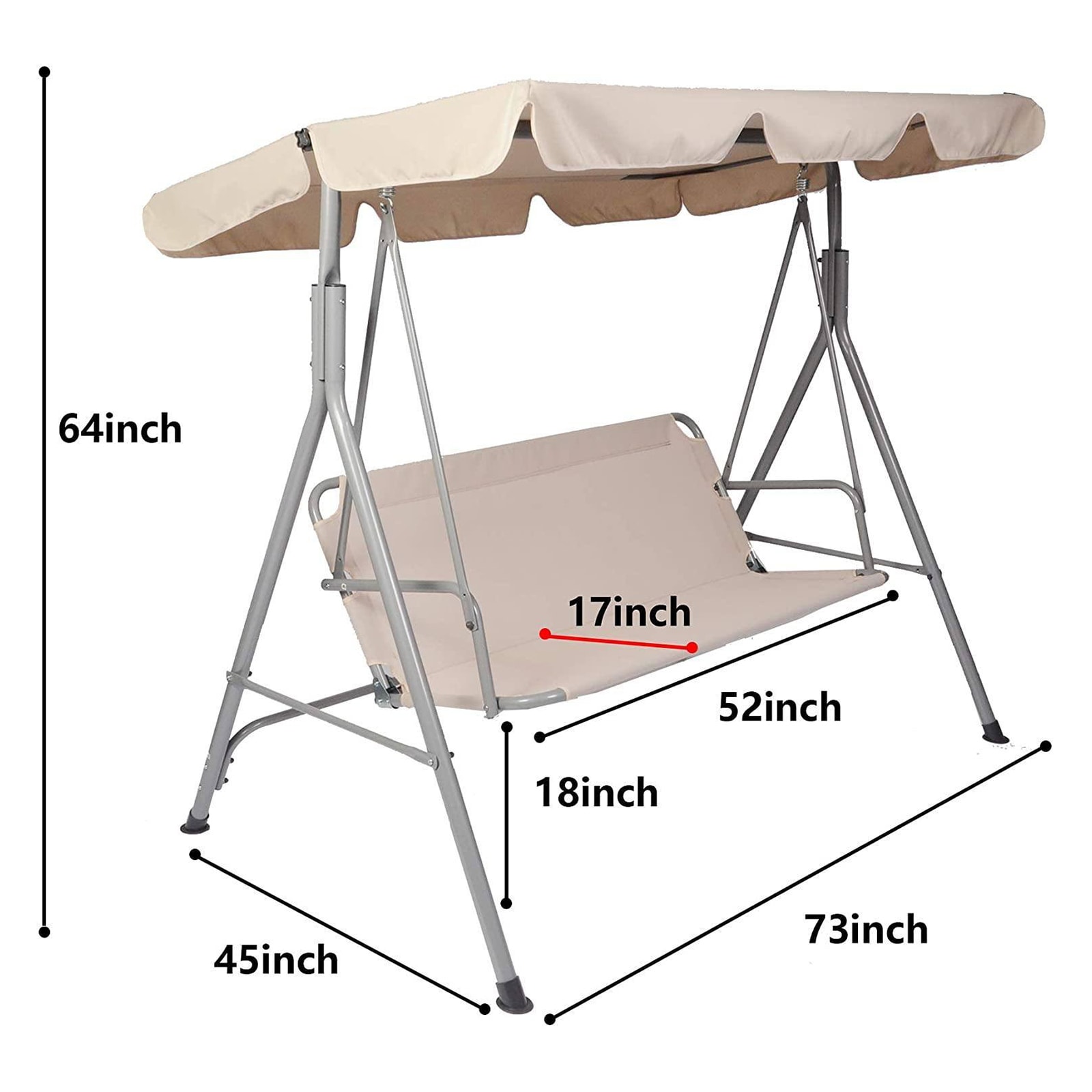 WELLFOR OUZ65873 Swing-Gliders - View #2