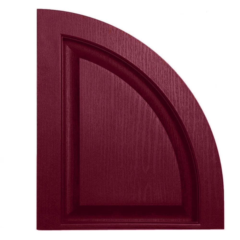 Alpha ACCRPQTRRNDBE 14.5-in W x 16.5-in H Berry Paintable Raised Panel Exterior Shutters (2-Pack)