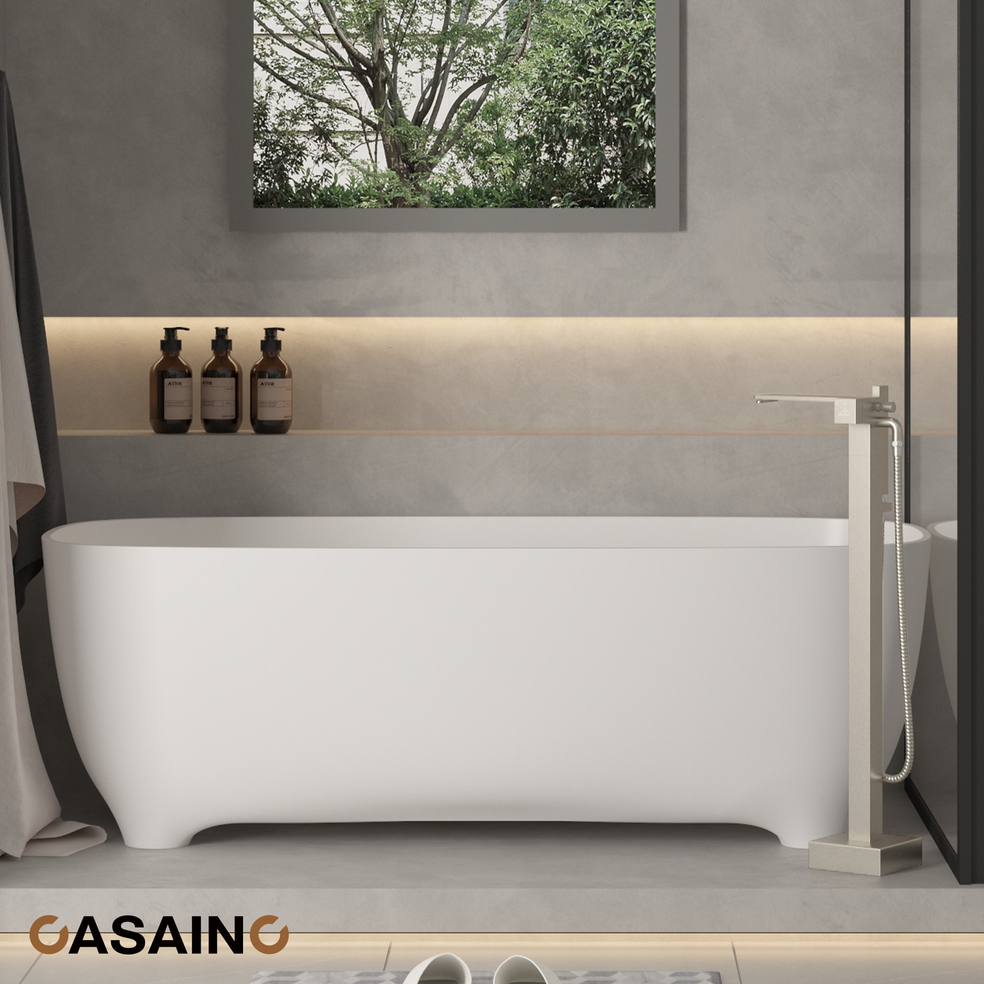 CASAINC KCLT0057-BN Roman-Tub-Faucets - View #2