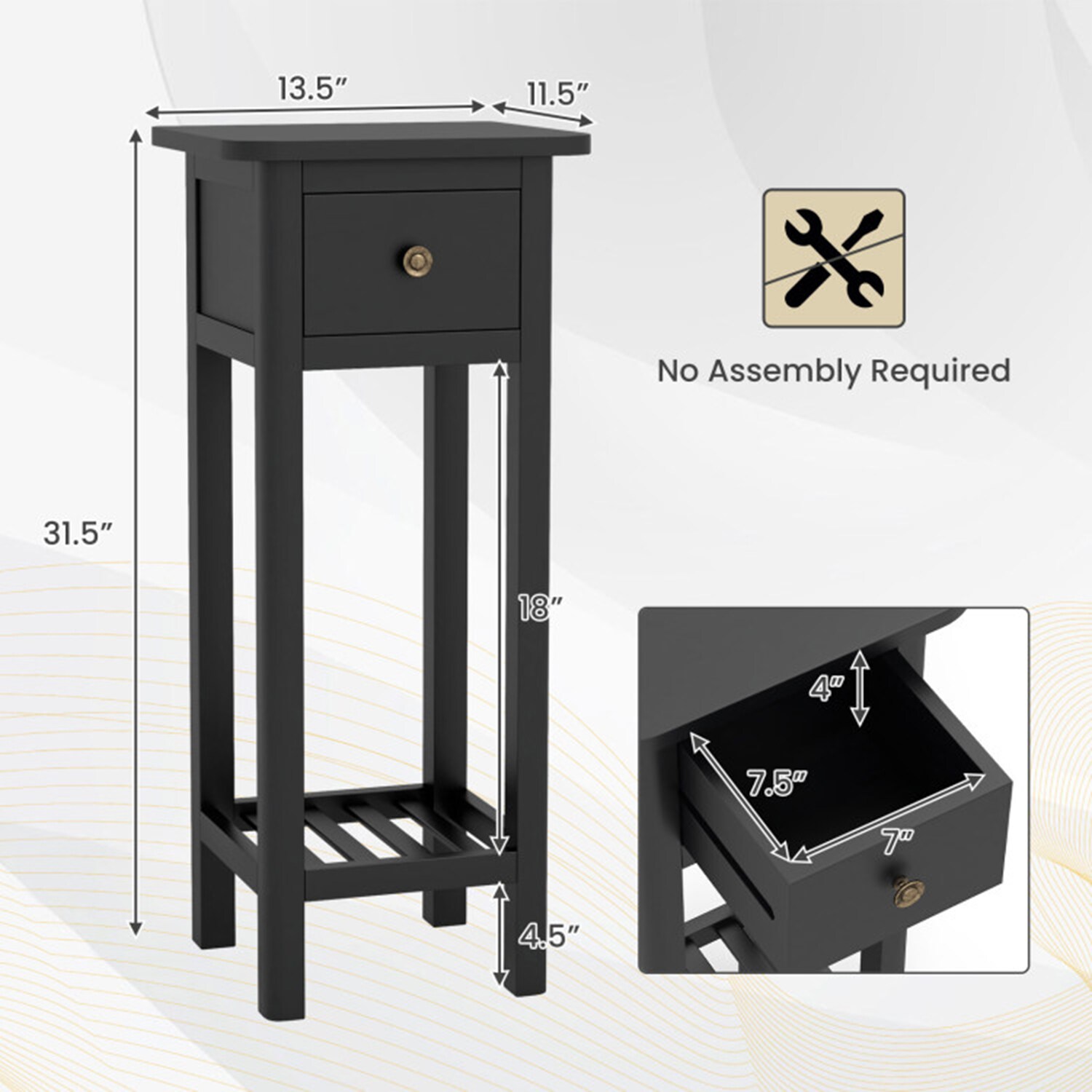 Mondawe MO-JV10760BK nightstands - View #9