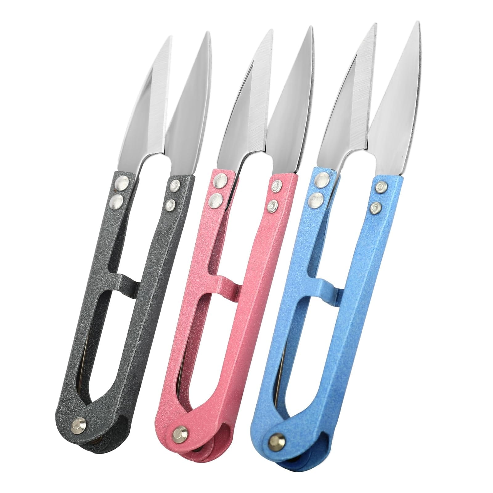 Etokfoks  4 25 in Straight Blade Offset Right Handed Thread Snips Sewing Scissors 3 Piece for Home and Daily Use