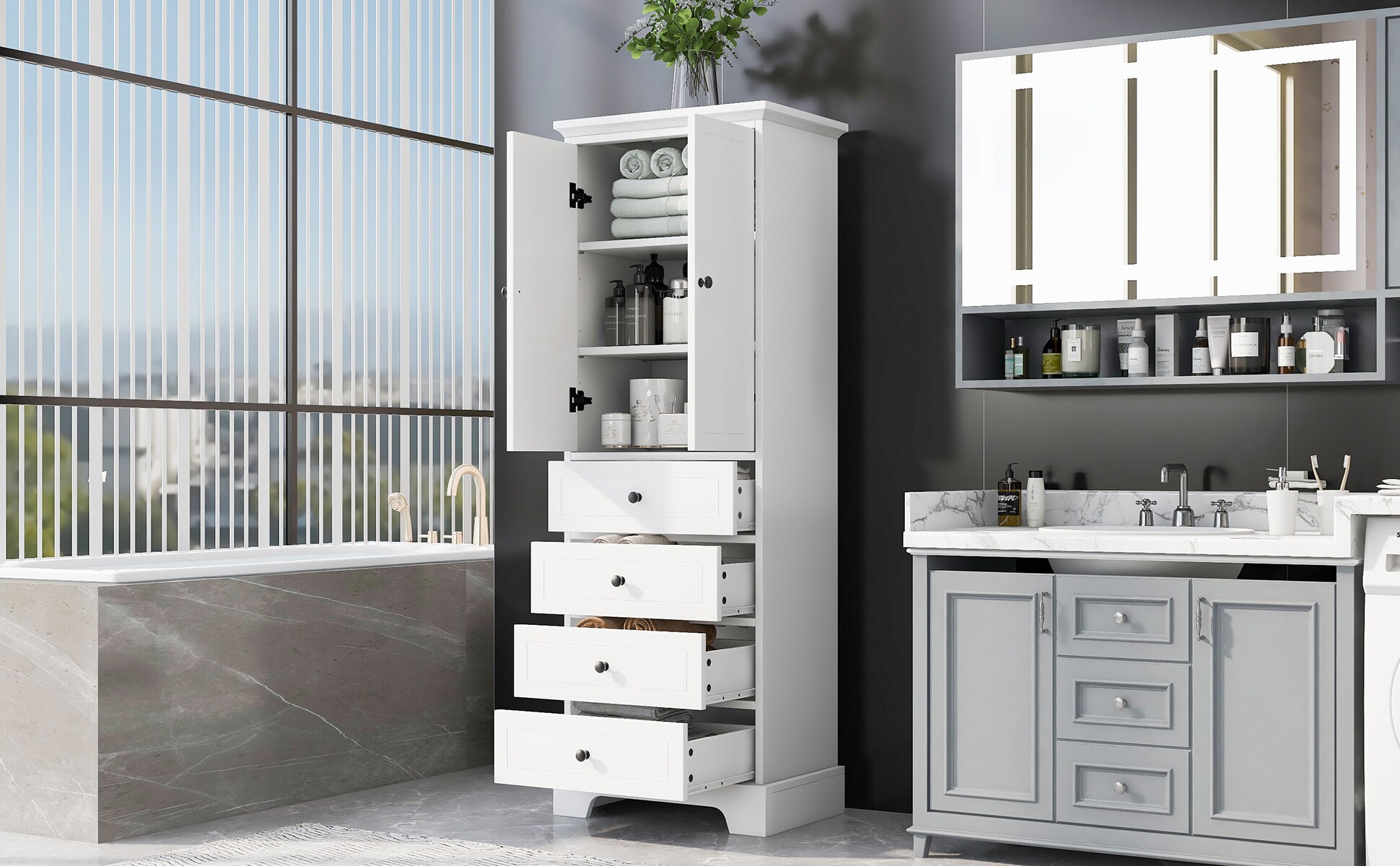ModernLuxe L3P-WF302825AAK Bathroom-Wall-Cabinets - View #7