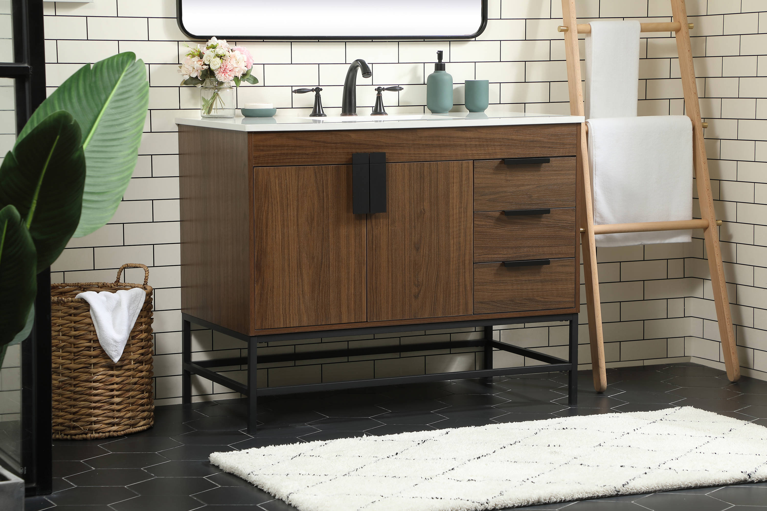 Elegant Decor HF146526MWT Bath-Vanity-Combo - View #3