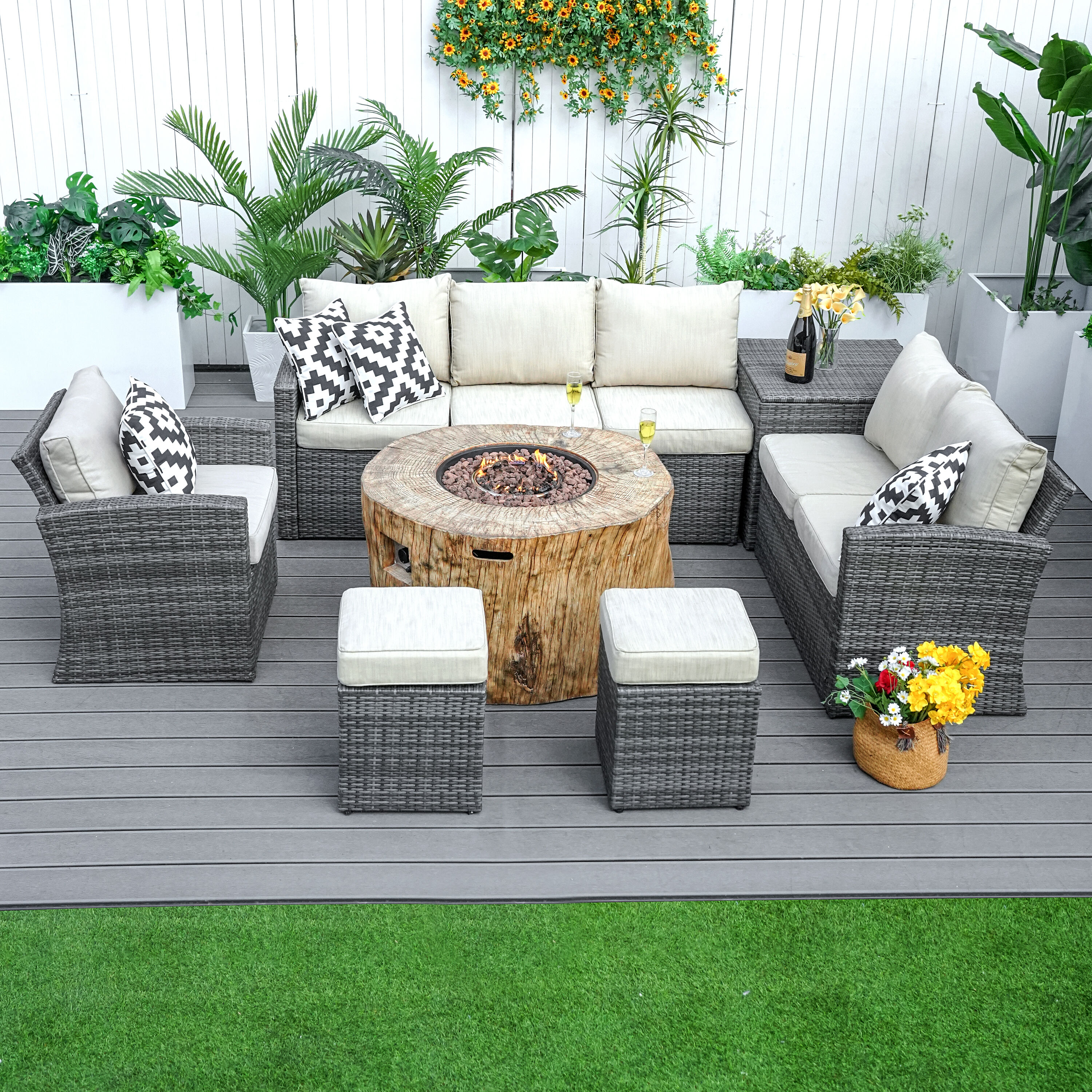Moda Furnishings MAG-1403B-2180-G Patio-Conversation-Sets - View #5