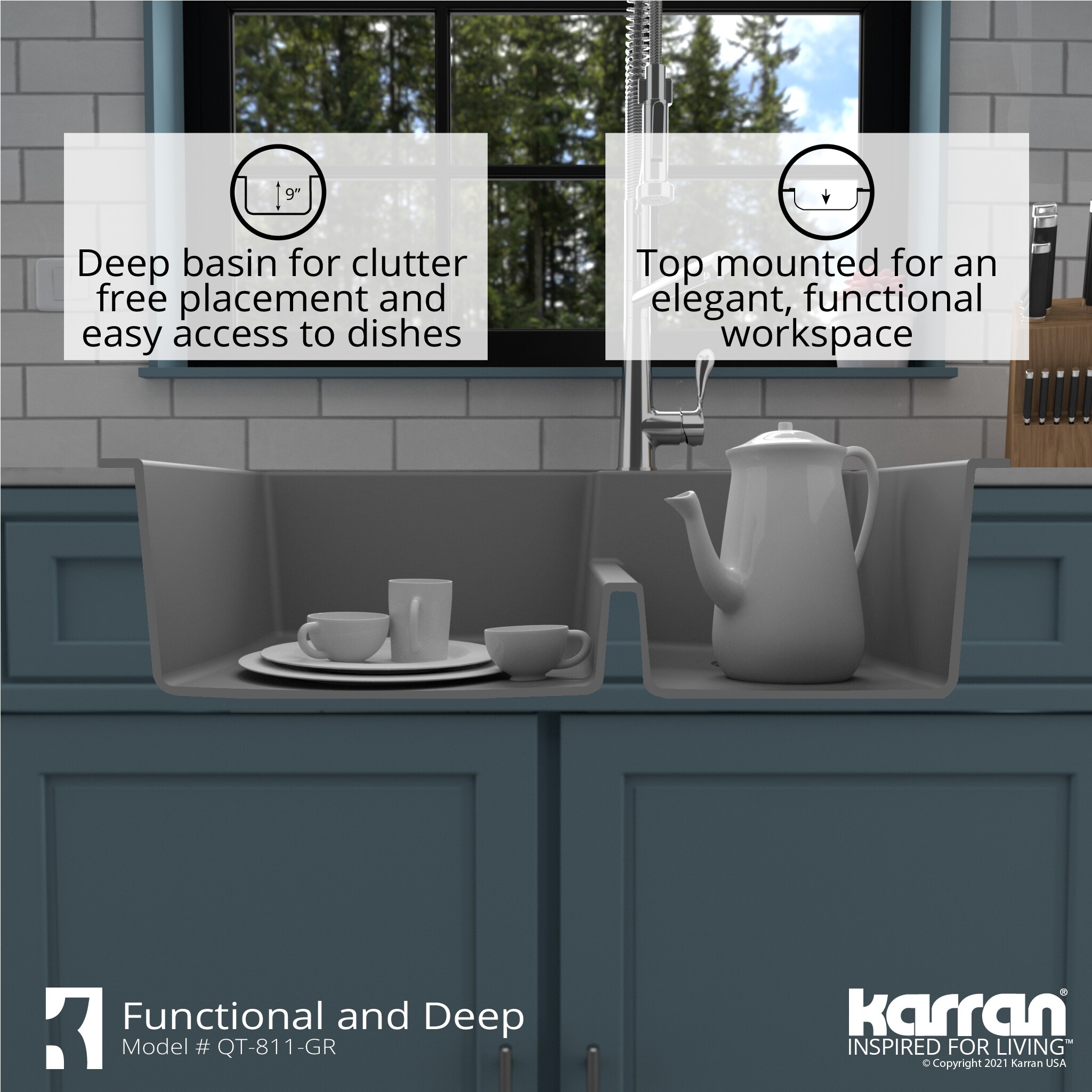 Karran QT-811-GR Kitchen-Sinks - View #9