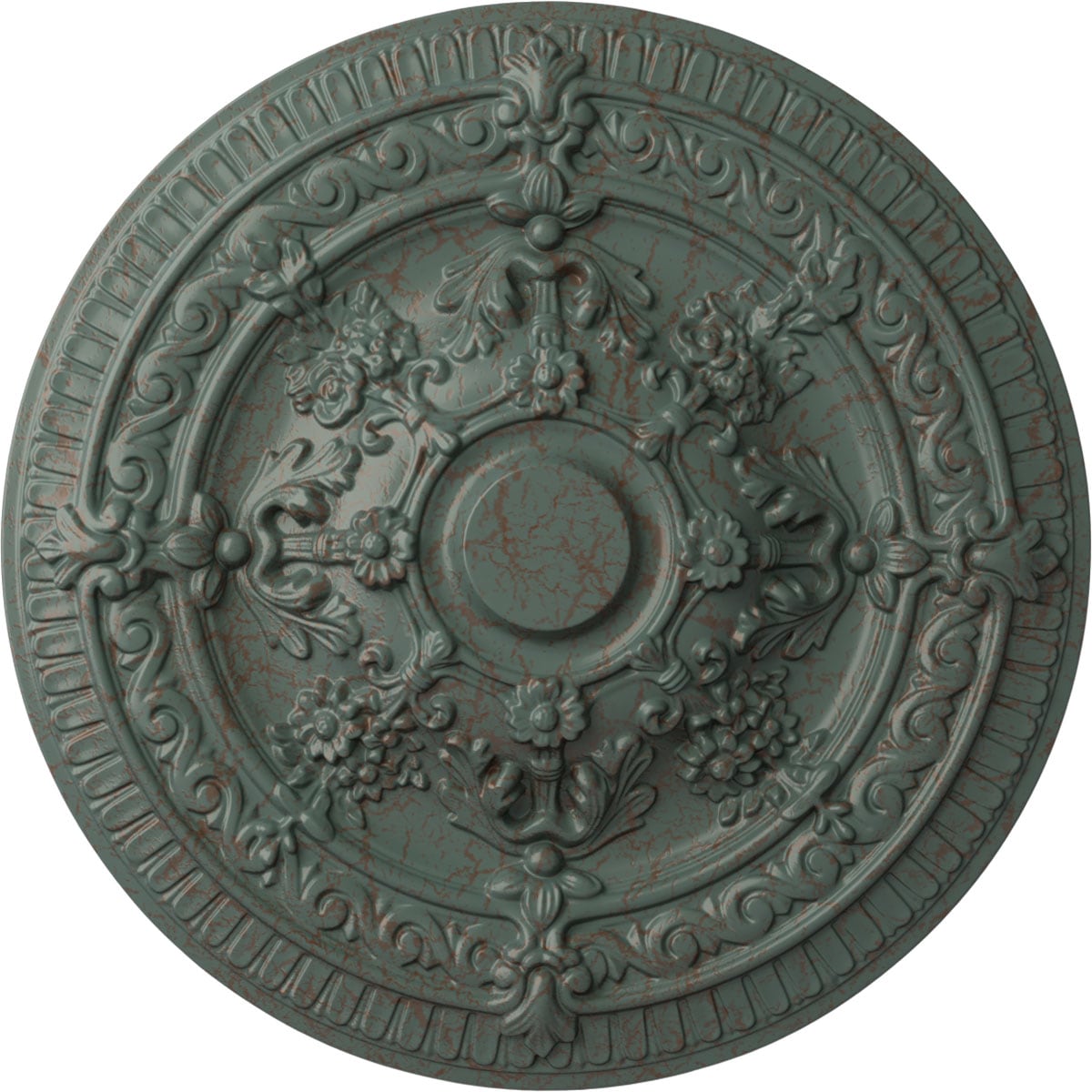 Ekena Millwork CM26VICBC Vincent 26-in W x 26-in L Painted Cloud Burst Crackle Polyurethane Whole Ceiling Medallion