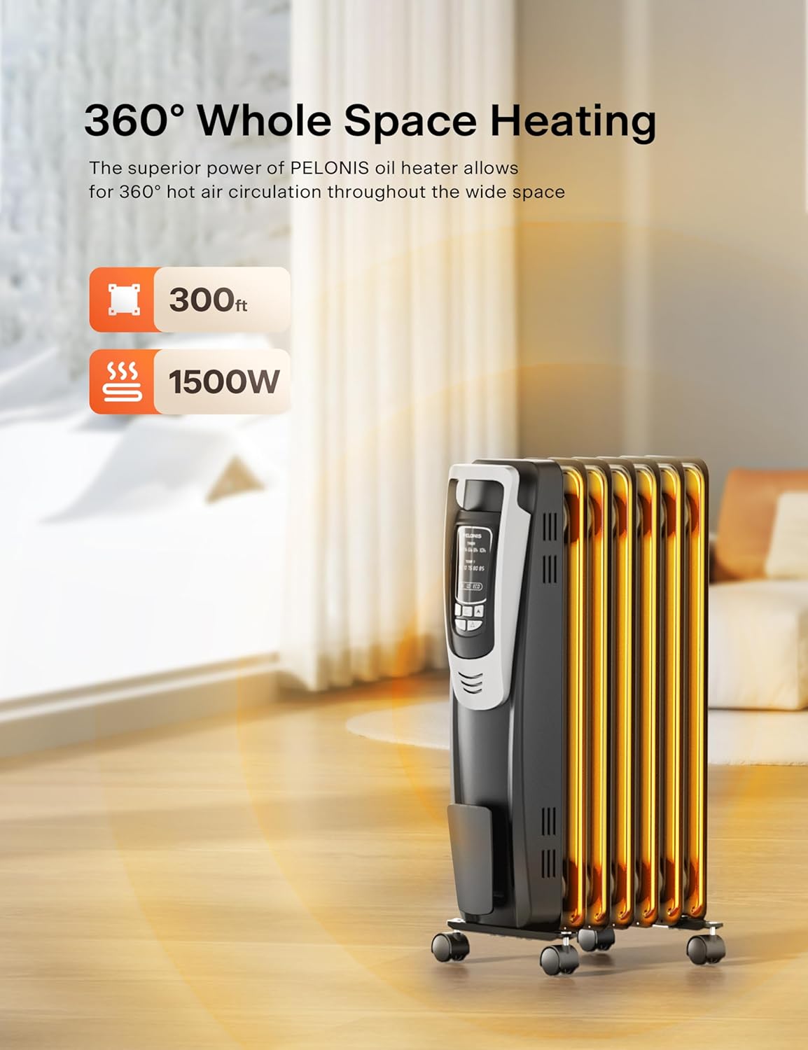 PELONIS NY1507-14A Portable-Electric-Heat - View #3