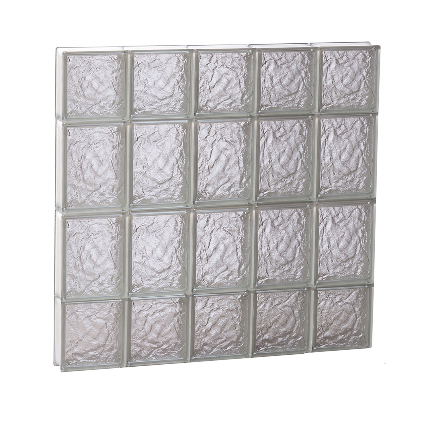 REDI2SET S3028IS Ice Glass 28-3/4-in x 27-in Frameless Replacement Glass Block Window
