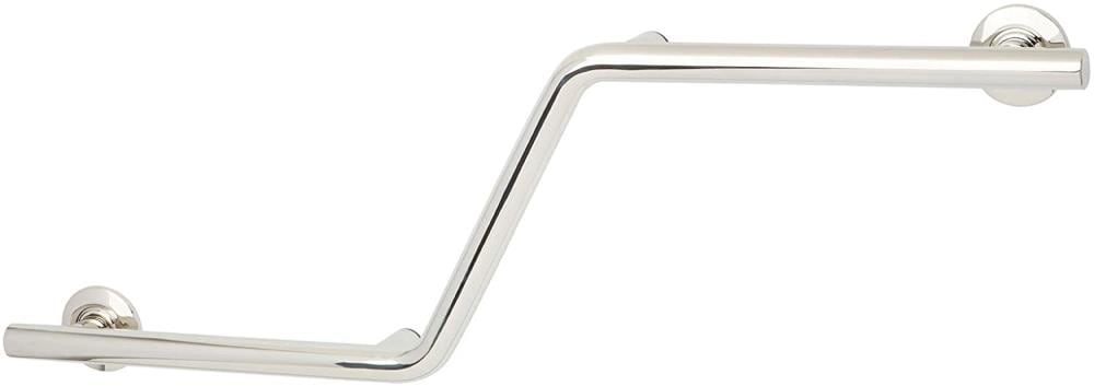 Seachrome 18 in. x 4 in. Rectangular Shower Shelf with Rail in Satin