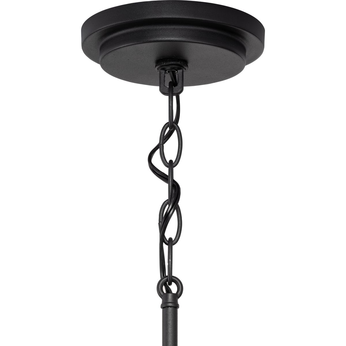 Briarwood Textured Black 4-Light Farmhouse Chandelier