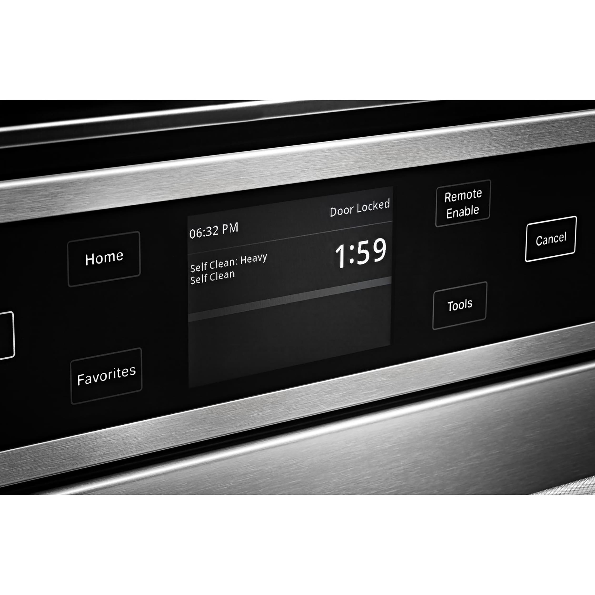 KitchenAid 24-in Smart Single Electric Wall Oven Single-fan Self ...