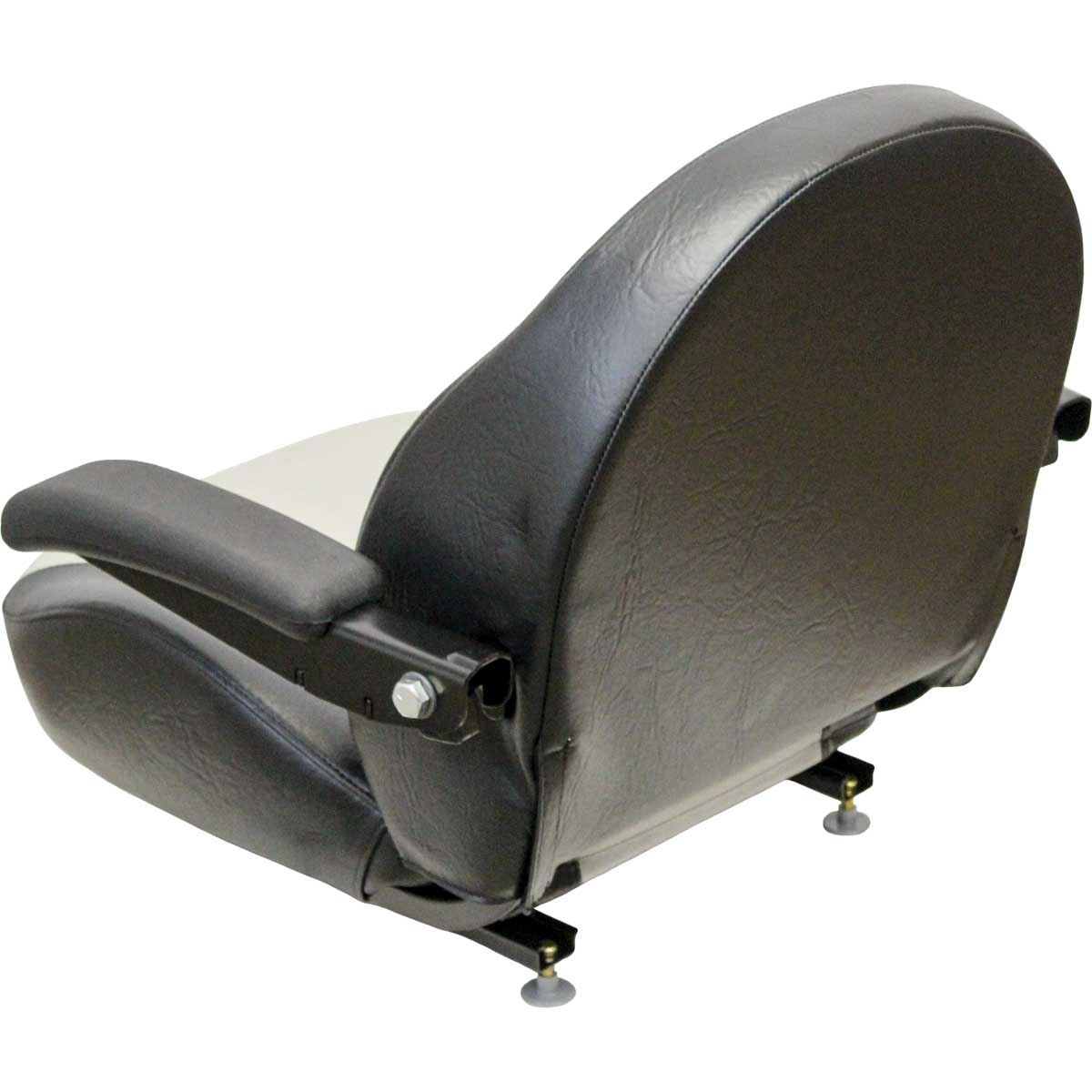 KM 450 Uni Pro Riding Lawn Mower Seat - Black Vinyl with Arms, Universal  Construct/Mower Seat, High-Density Foam Cushions