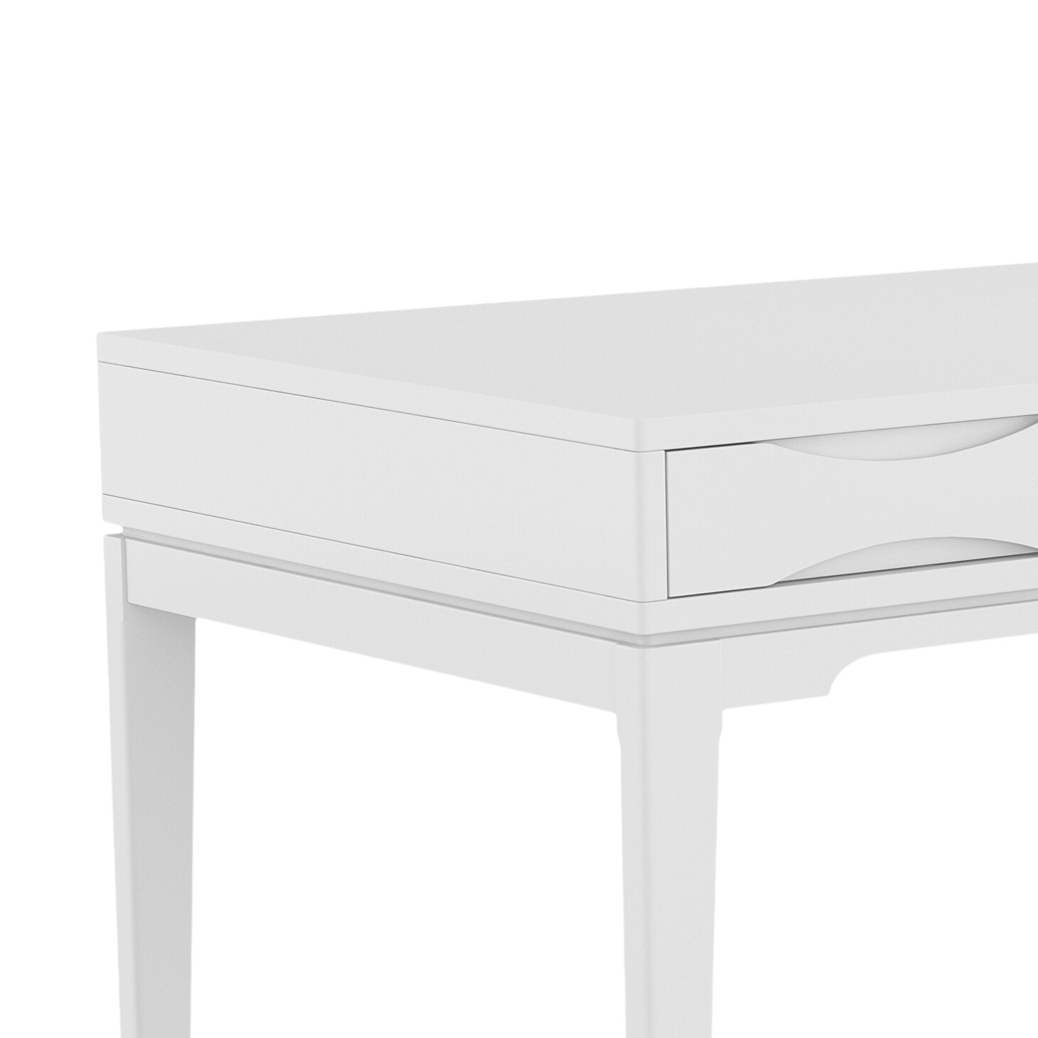 Simpli Home Banting Wide Desk in White