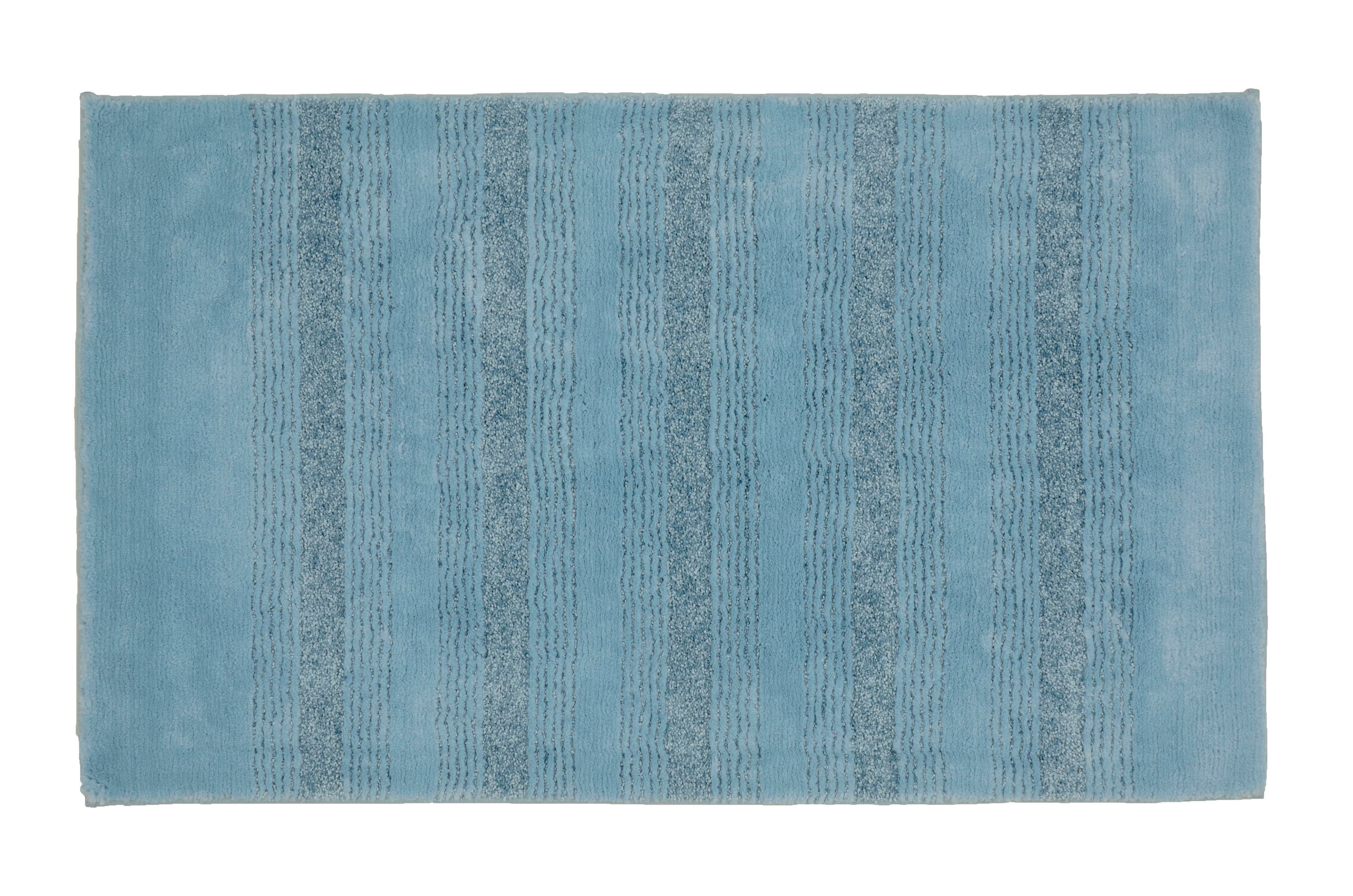 Garland Rug BA160W024040J4 Essence 24-in x 40-in Basin Blue Nylon Bath rug