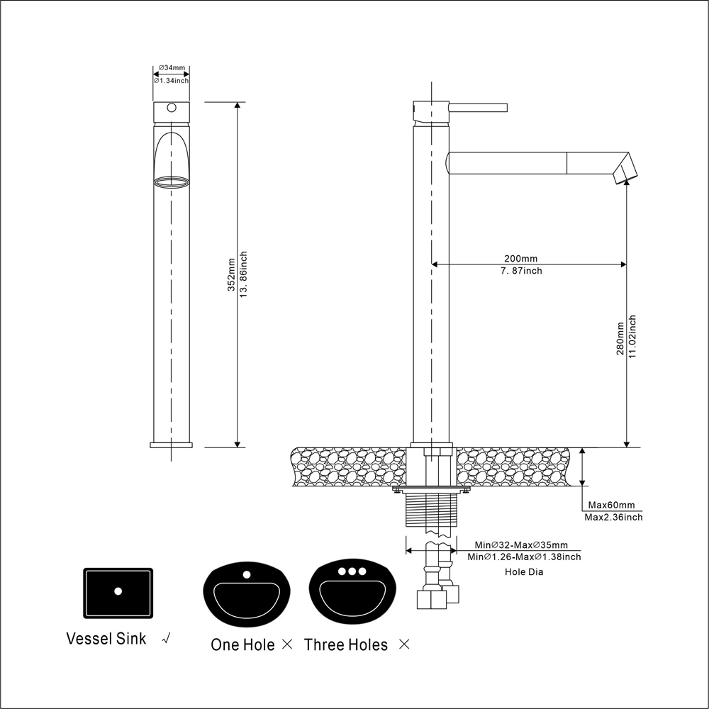 BWE A-96023H-GBK Lavatory-Faucets - View #13