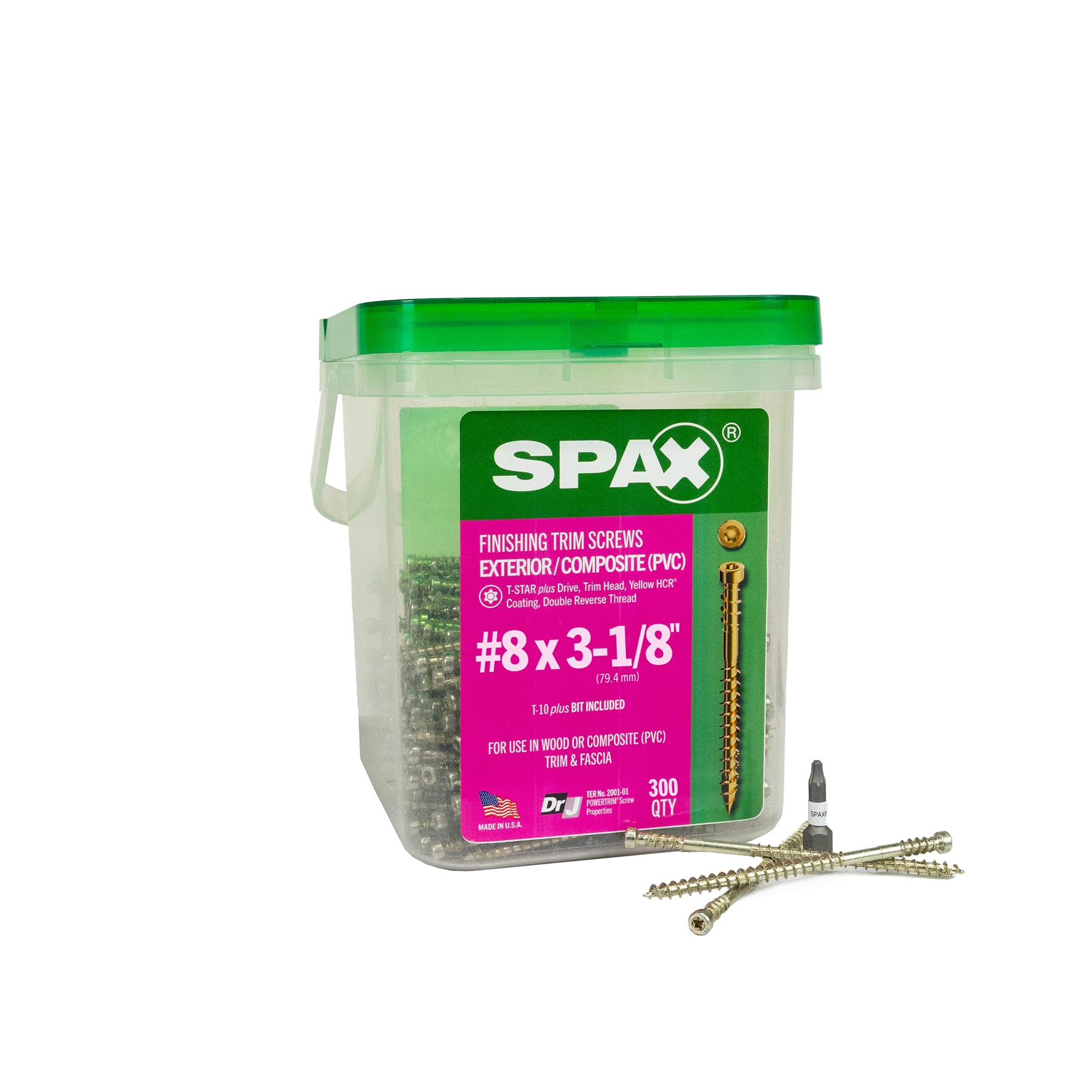 SPAX 3241870400318 PowerTrim #8 x 3-1/8-in Double-barrier Exterior Trim screws ( 425 -Per Box )
