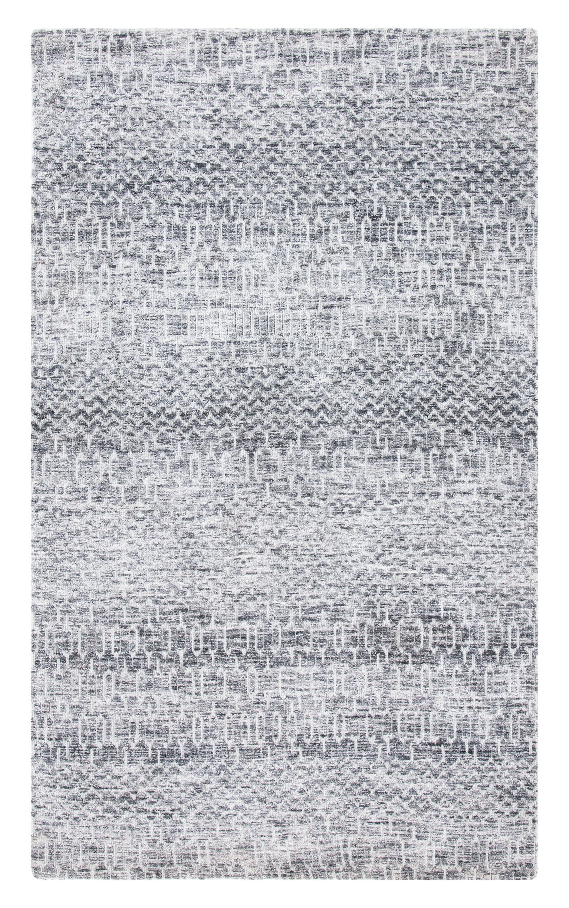 Gray Hand-Tufted Wool Rectangular Area Rug 8' x 10'