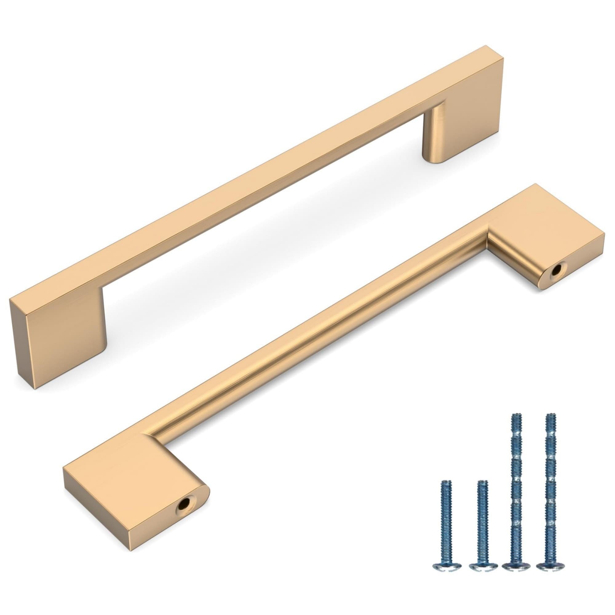 Numhew 6.3in L 0.3in W 10-Pack Champagne Bronze Cabinet Pulls
