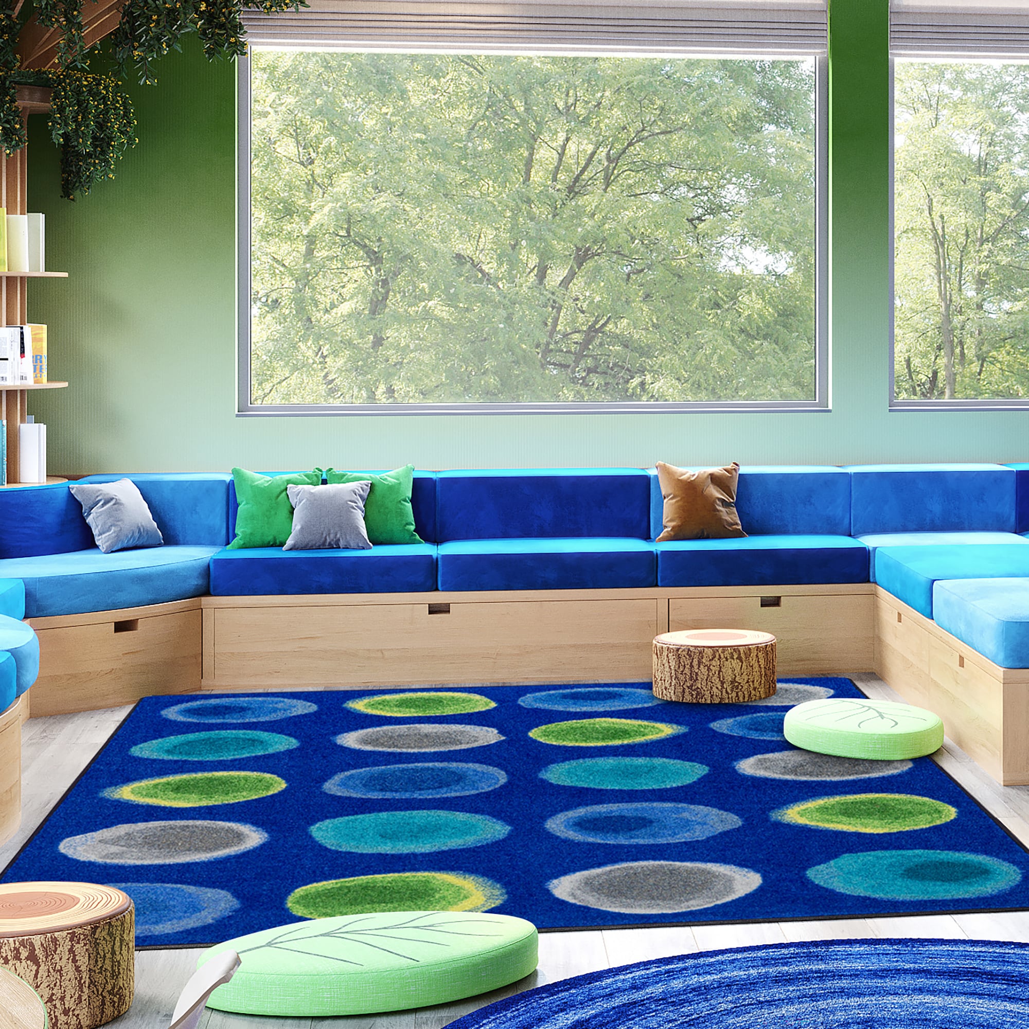 Joy Carpets 2143C-02 Kid Essentials 5 x 8 (ft) Tufted Nylon Multi Rectangular Indoor Area rug