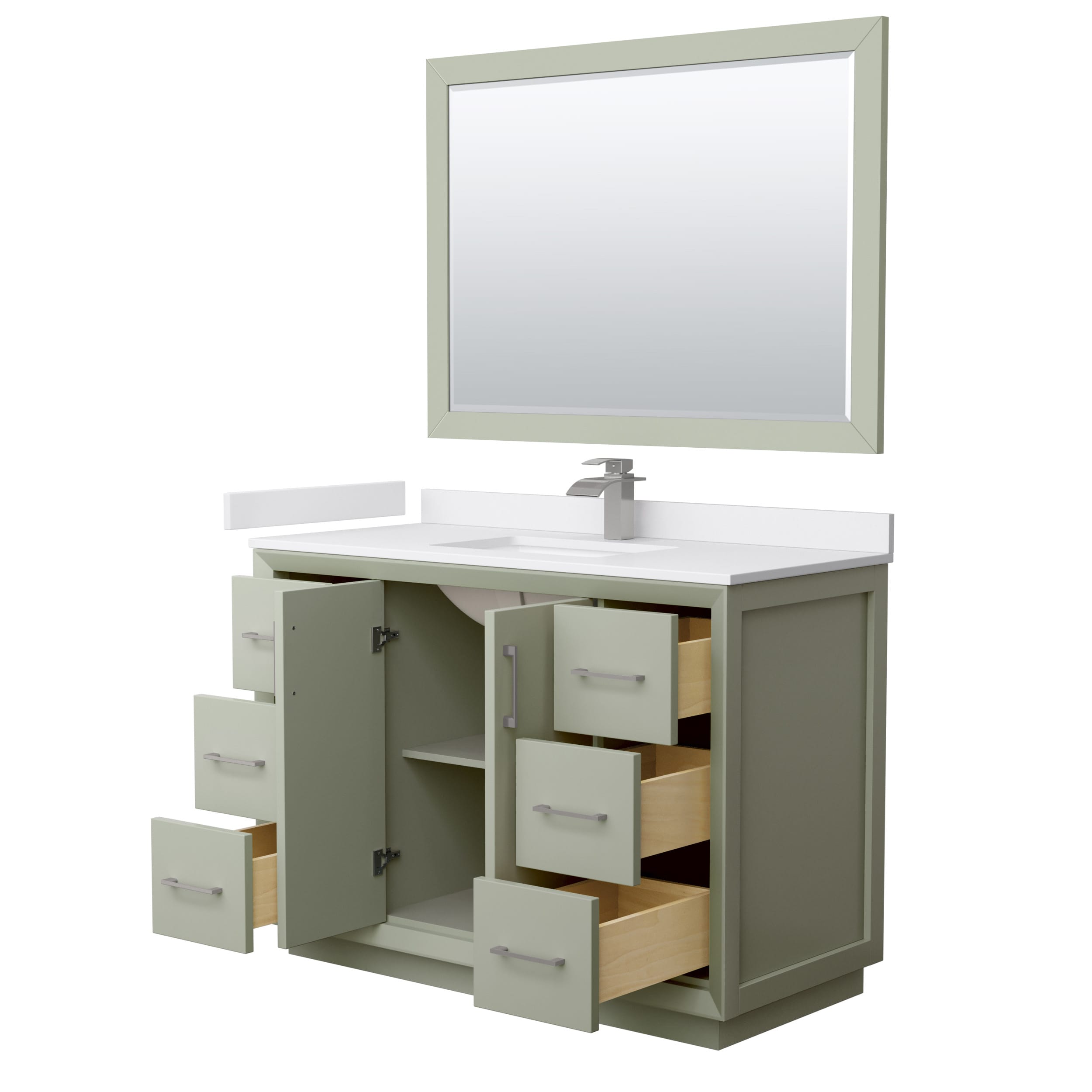 Wyndham Collection WCF414148SLGWCUNSM46 Bath-Vanity-Combo - View #2
