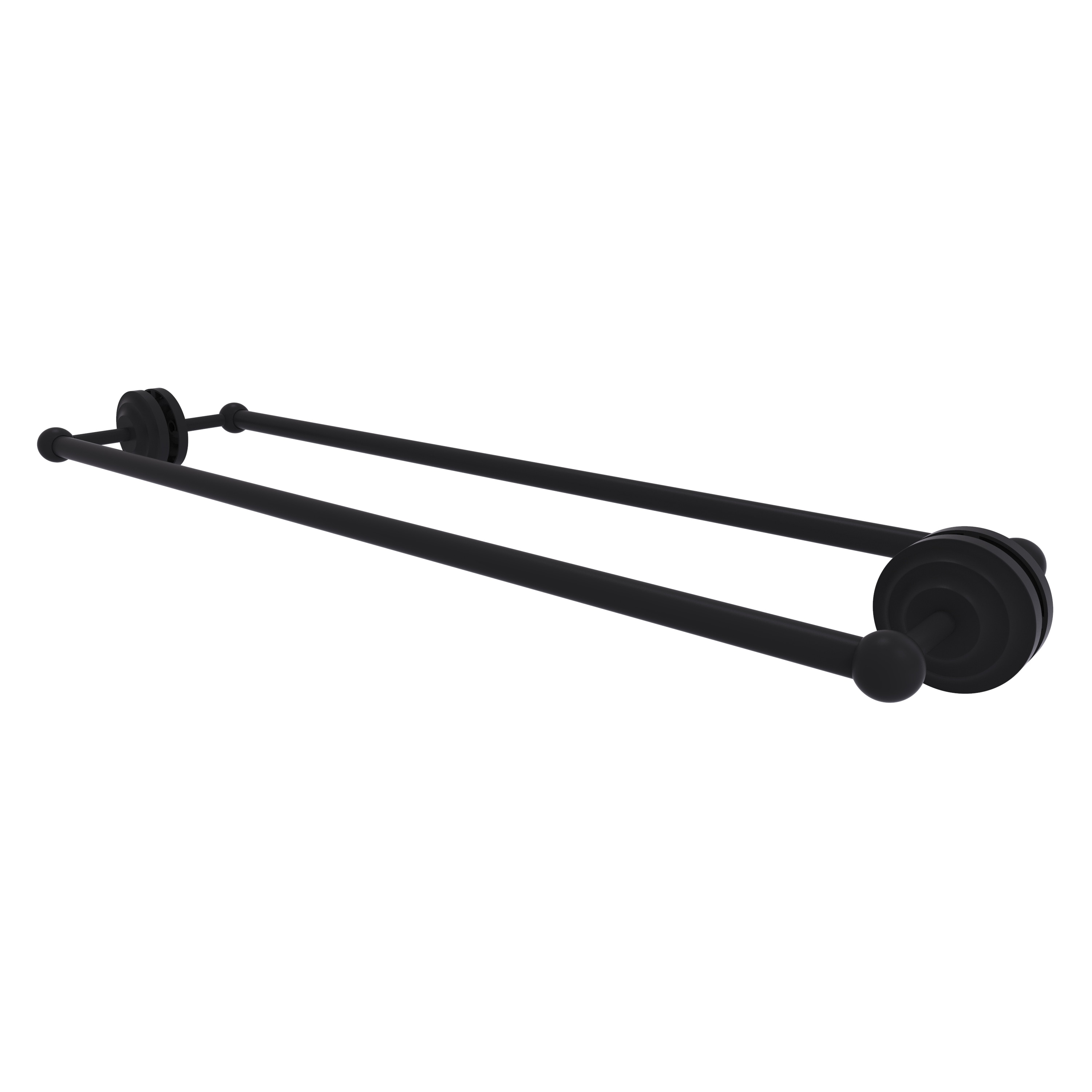 Allied Brass QN-41-BB-30-BKM Que New 30-in double Matte Black Wall mount Double Towel Bar