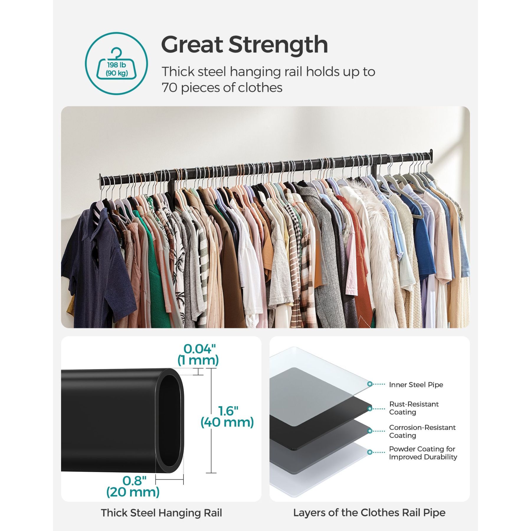 Slickblue D-SM-1VKB31RSHU Garment-Racks - View #6